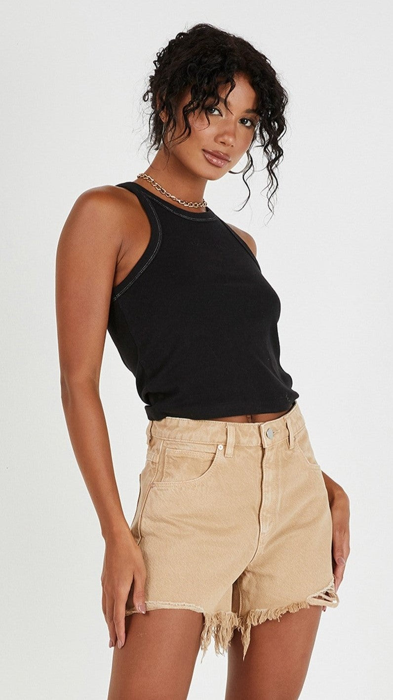 Kikodress - Abrand Venice Short - Stoned Khaki Rip