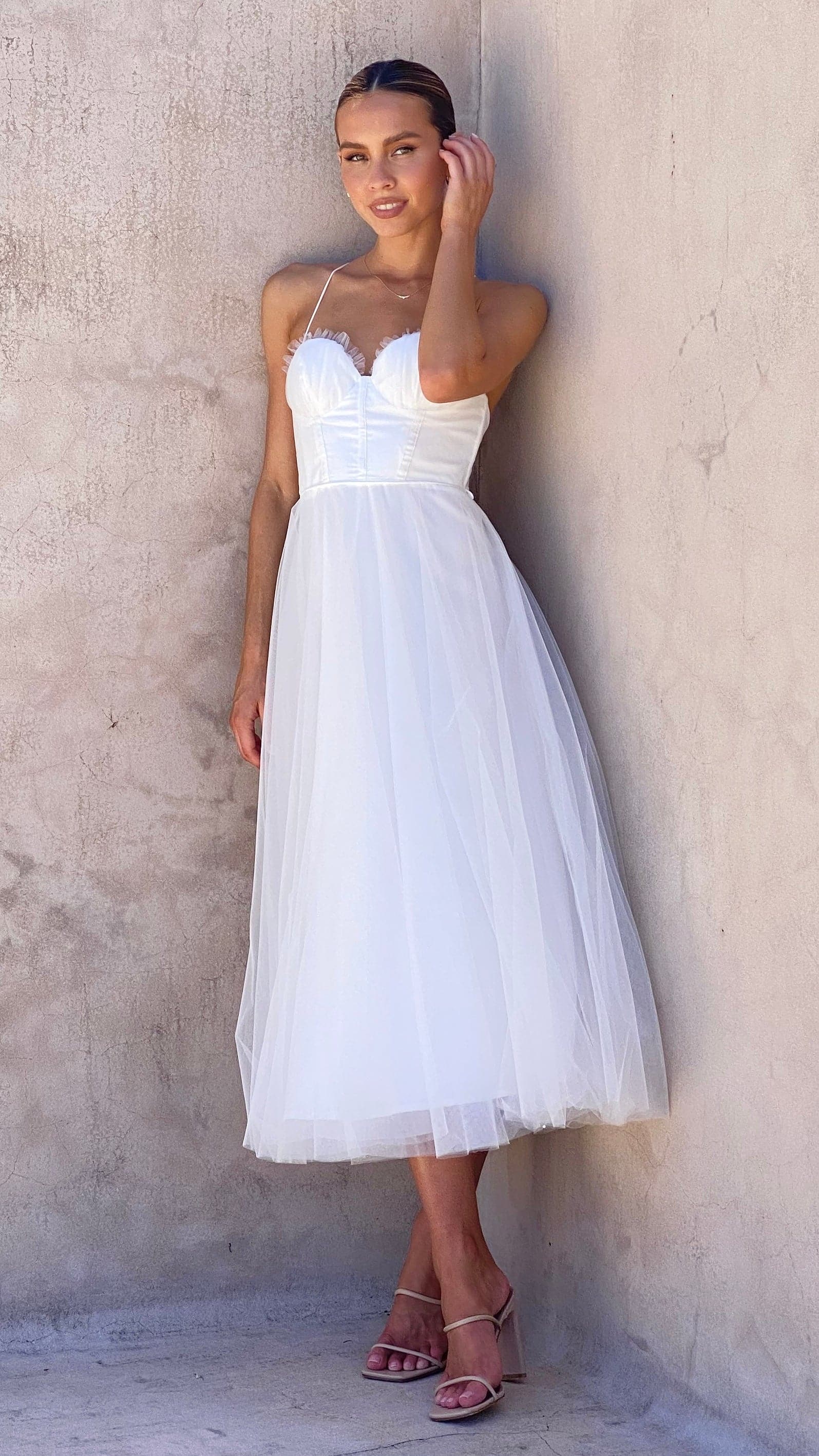 Kikodress - Diana Midi Dress - White