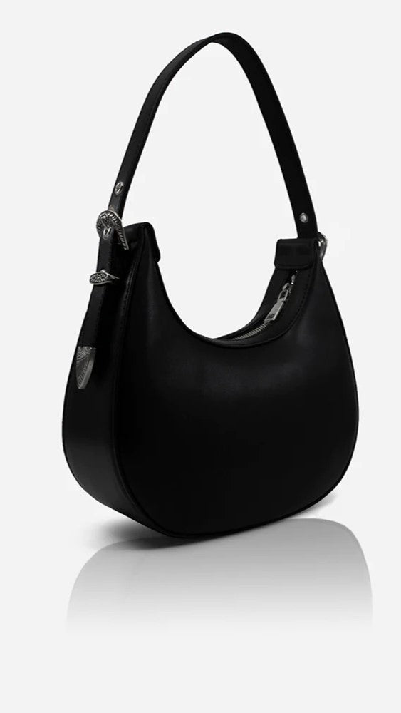 Kikodress - Sol Sana Crescent Bag - Black/Silver