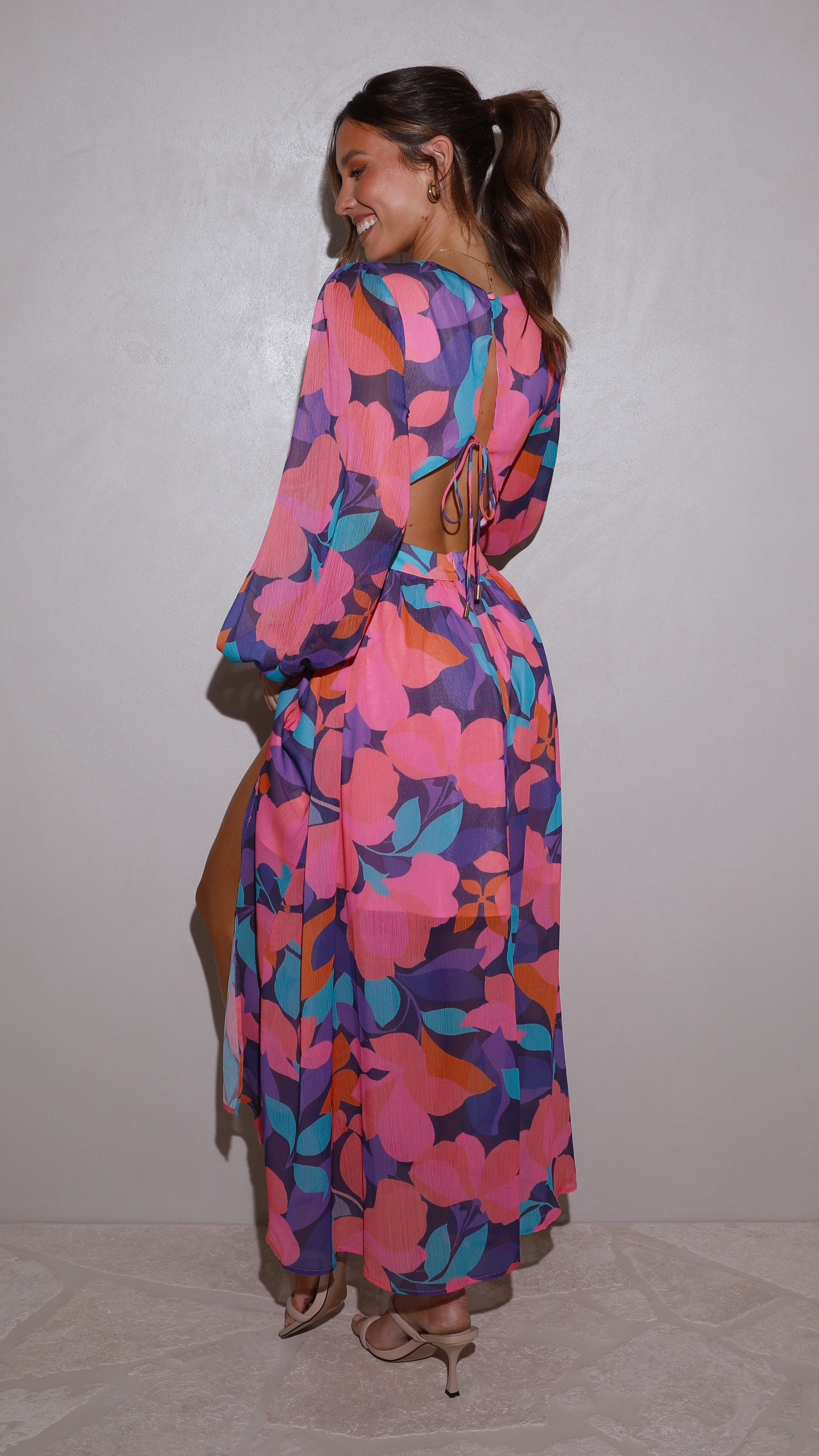 Kikodress - Rosie Maxi Dress - Pink Multi