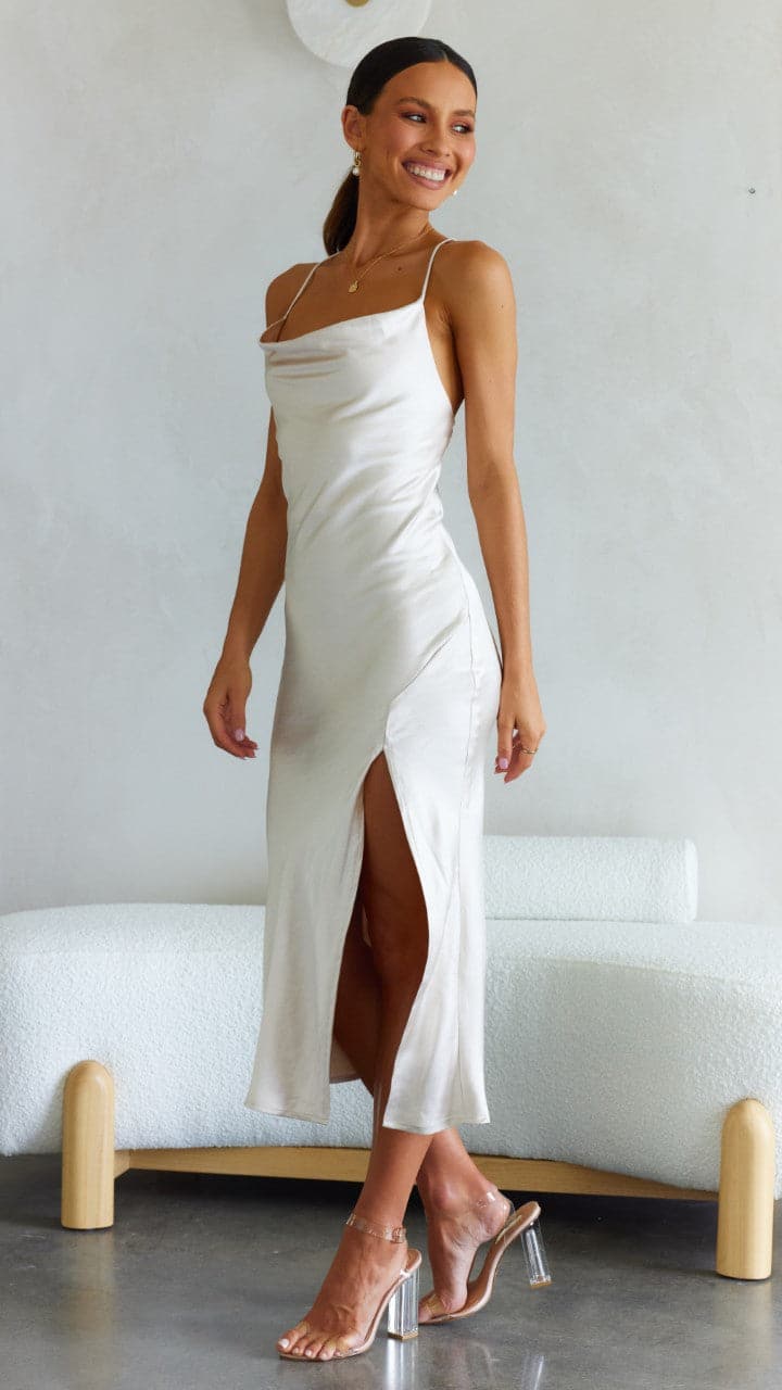 Kikodress - Scarlette Midi Dress - Champagne