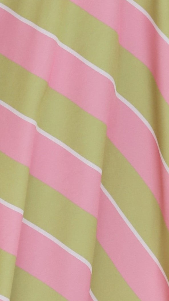 Kikodress - Tammie Long Sleeved Top - Pink/Green Stripe