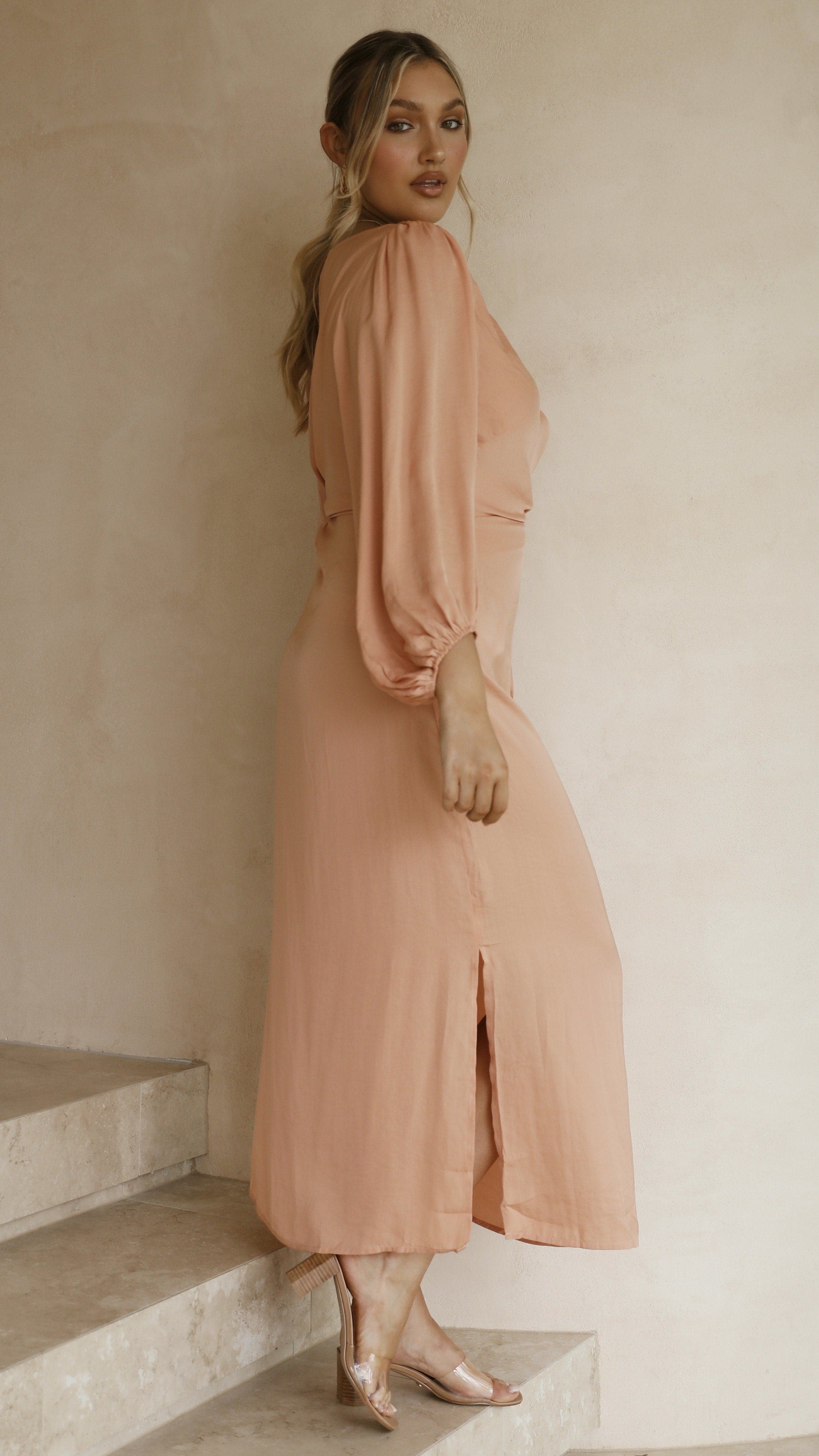 Kikodress - Meilani Midi Dress - Peach