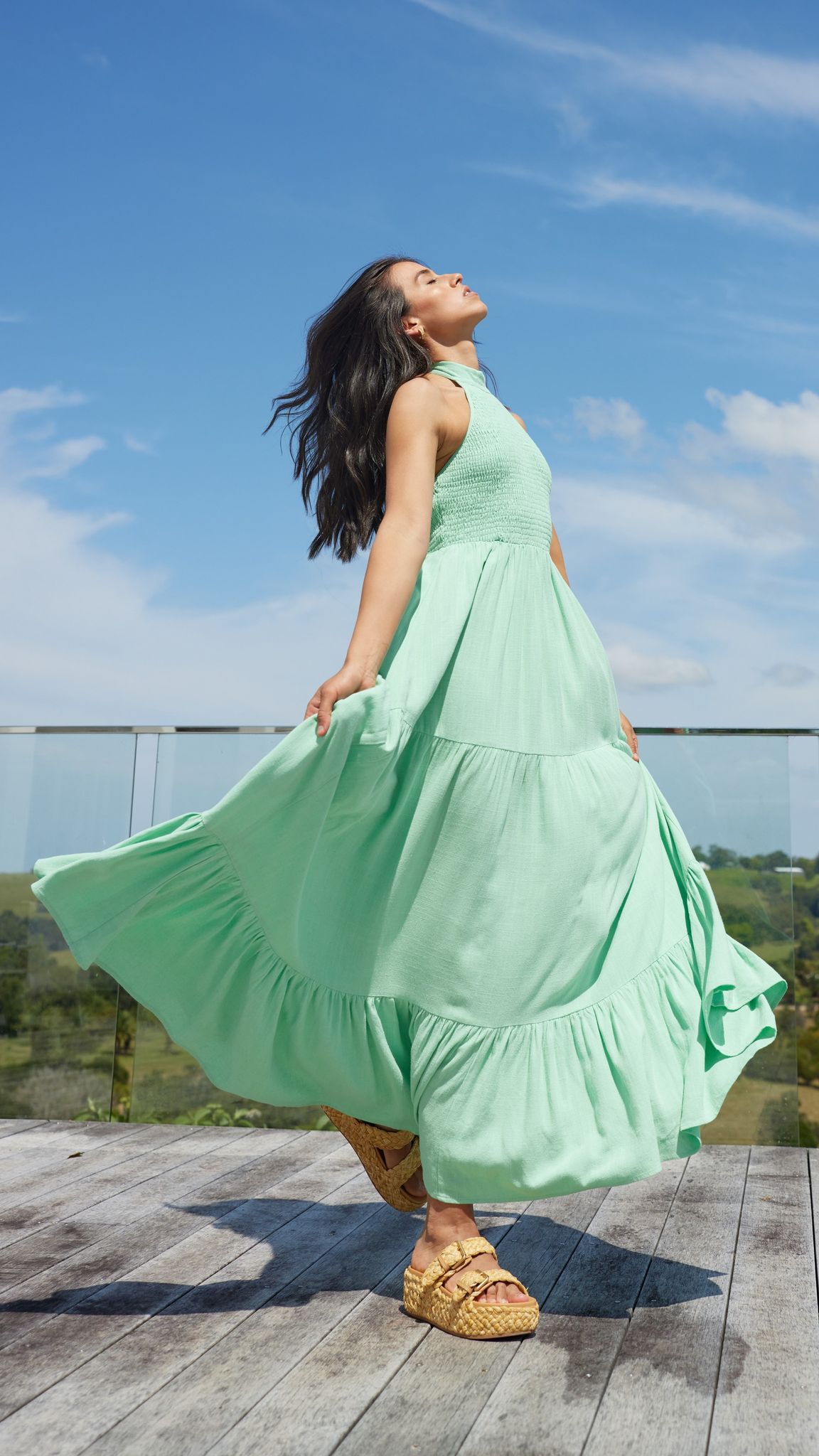 Kikodress - Helene Maxi Dress - Seafoam Green