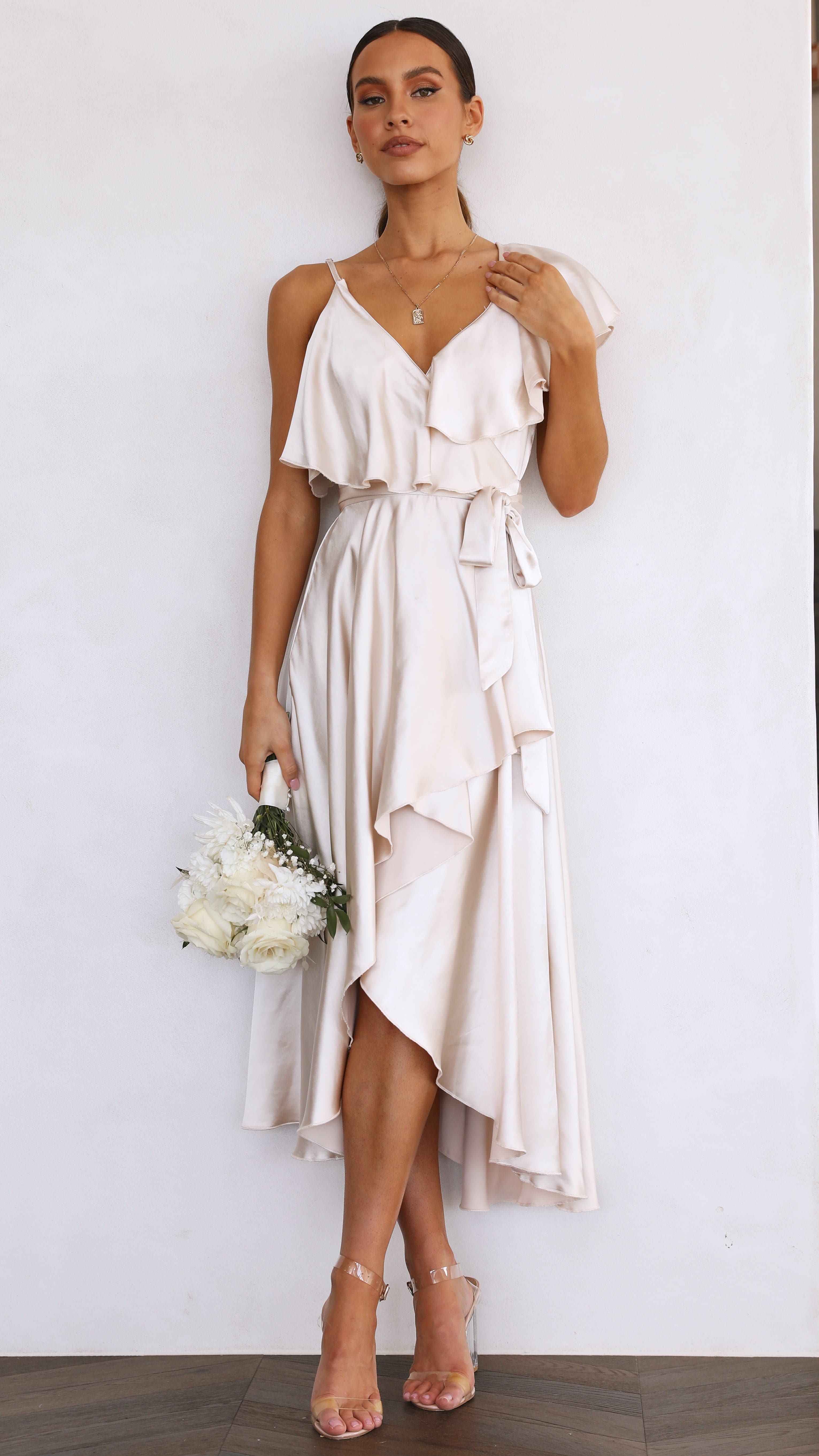 Kikodress - Jacinta Midi Dress - Champagne