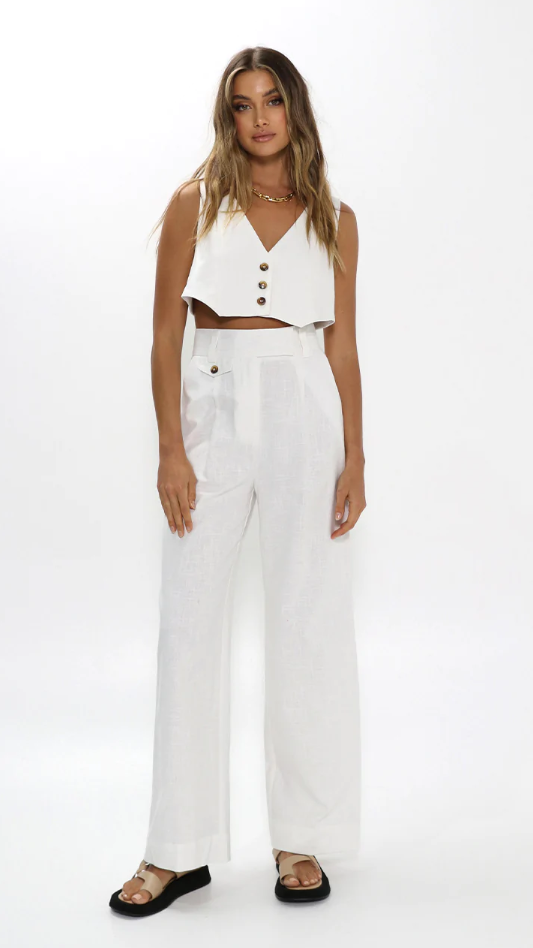 Kikodress - Eve Vest Top - White
