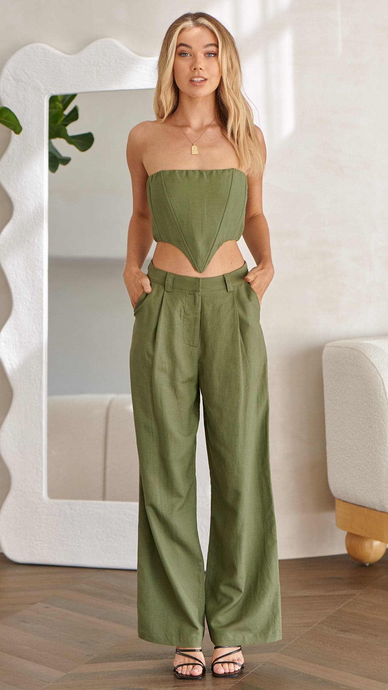 Kikodress - Lioness LA Quinta Pants- Khaki