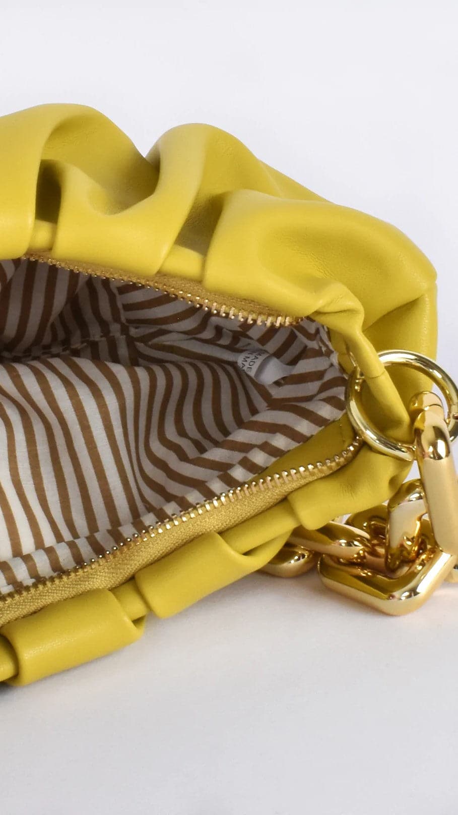 Kikodress - Kimber Pleat Crescent Shoulder Bag - Chartreuse