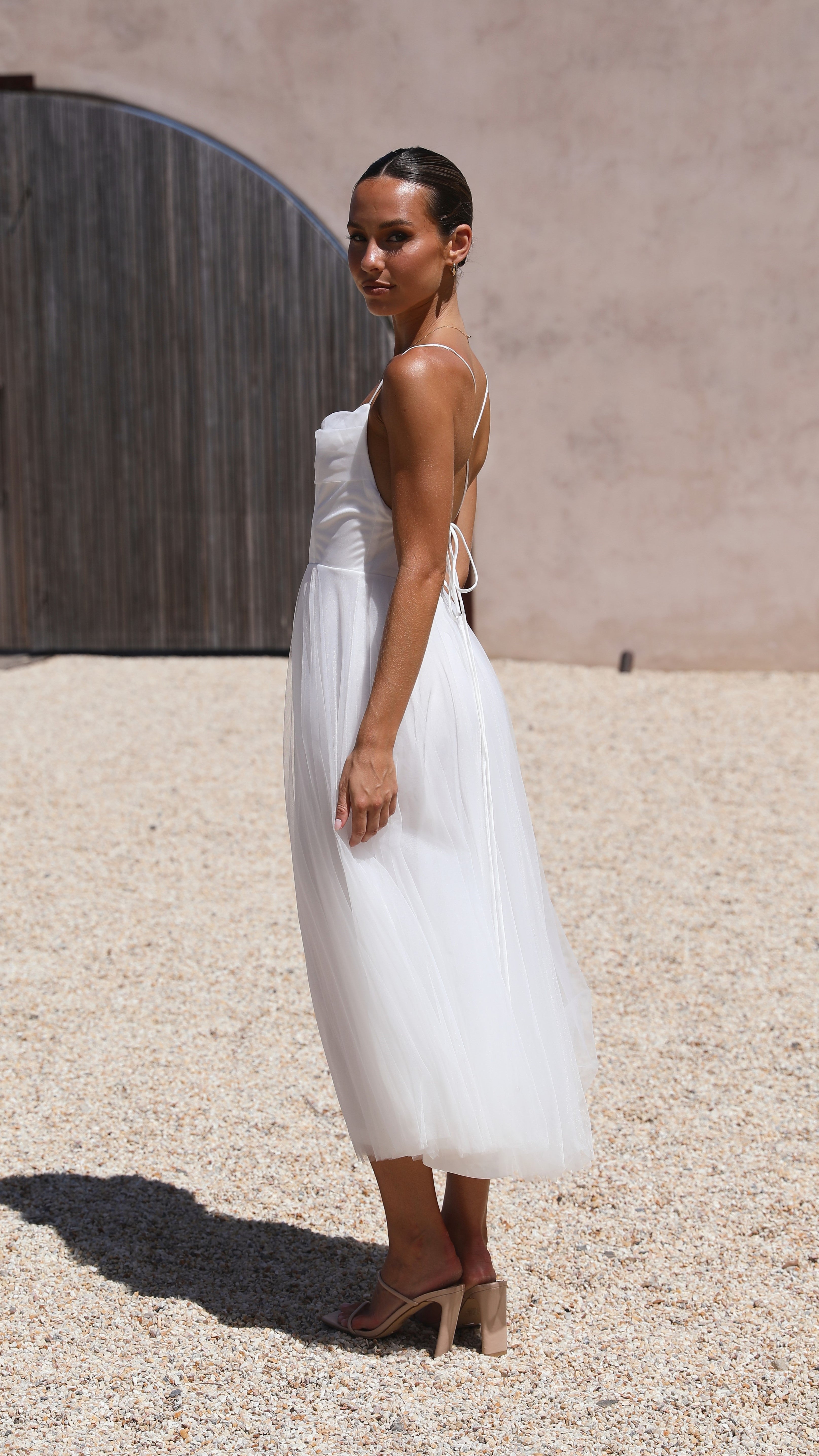 Kikodress - Belle Midi Dress - White