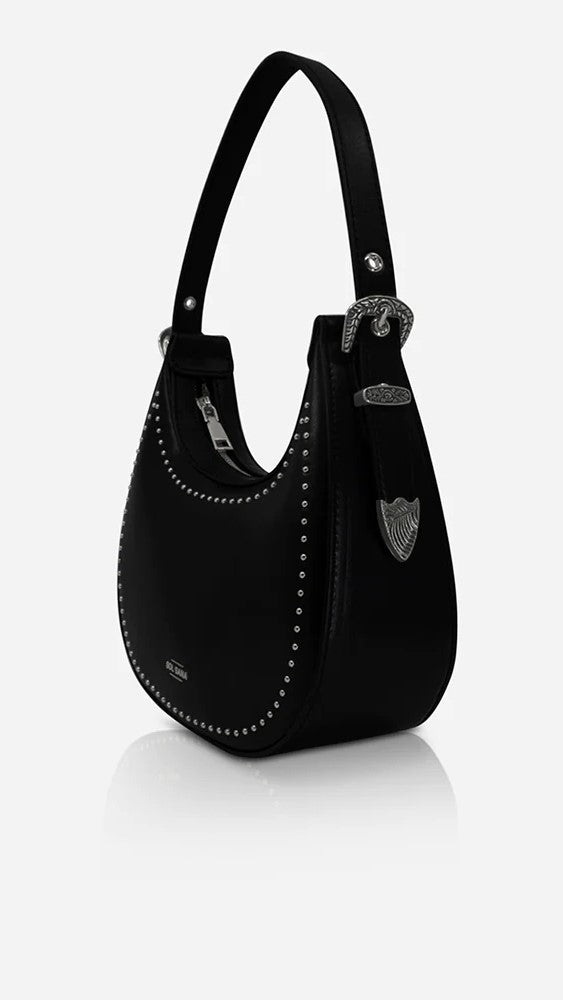 Kikodress - Sol Sana Crescent Bag - Black/Silver