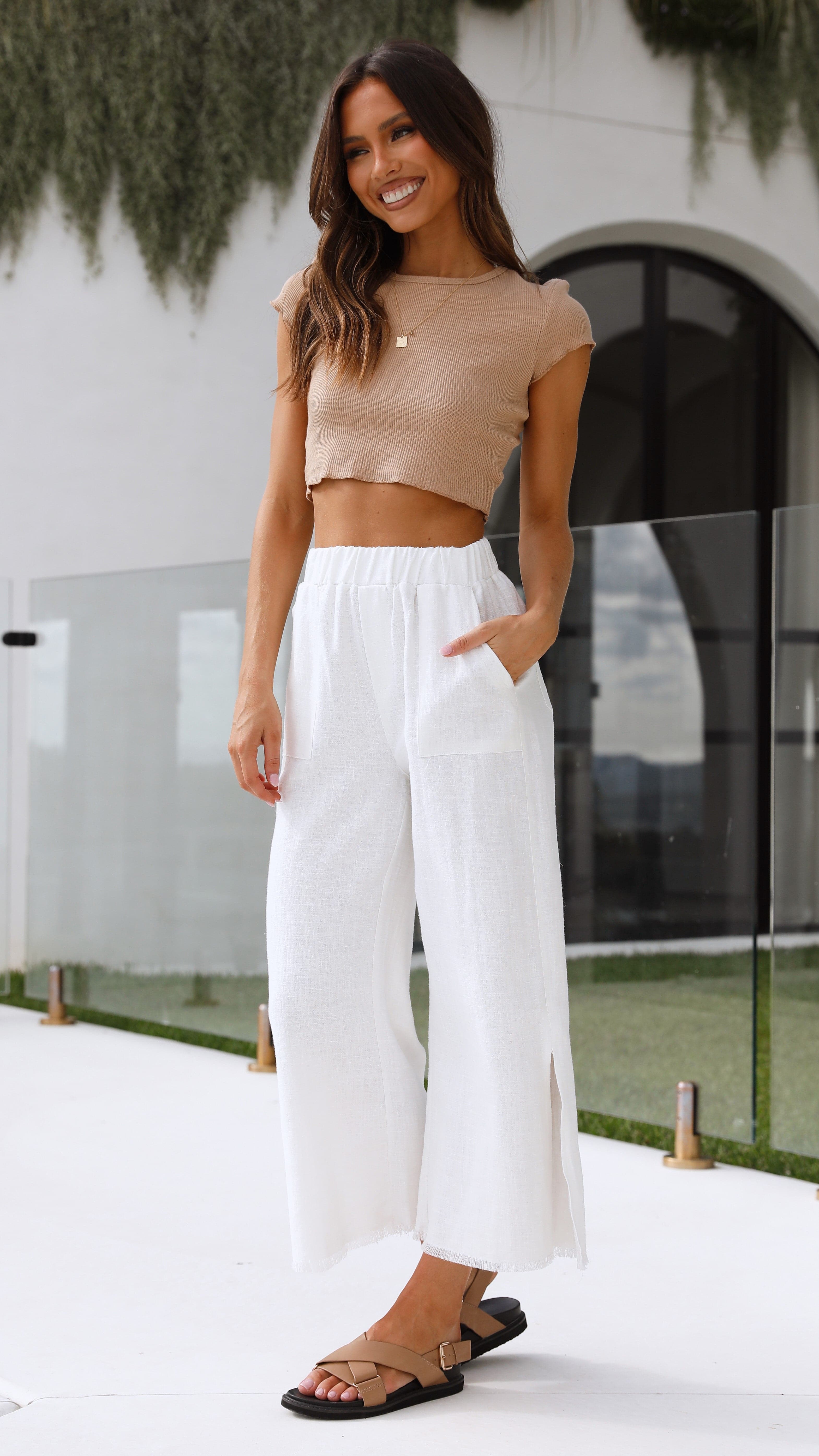 Kikodress - Sweet Side Pants - White