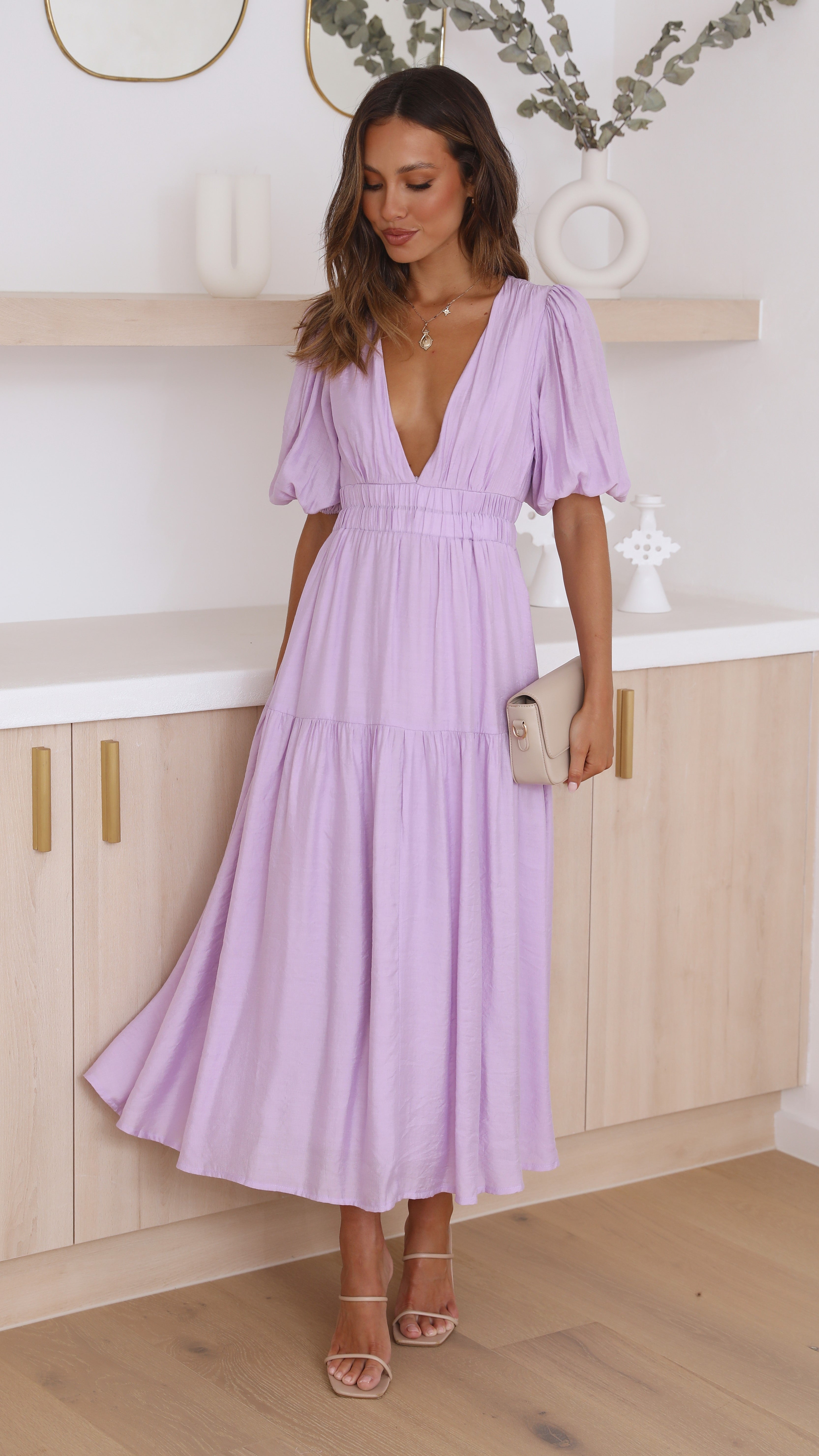Kikodress - Erin Midi Dress - Lilac