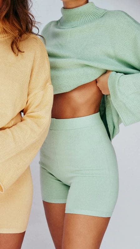 Kikodress - Seeker Knit Shorts - Sage