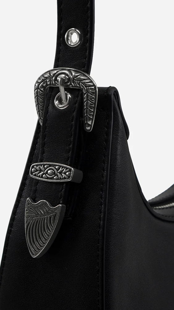 Kikodress - Sol Sana Crescent Bag - Black/Silver