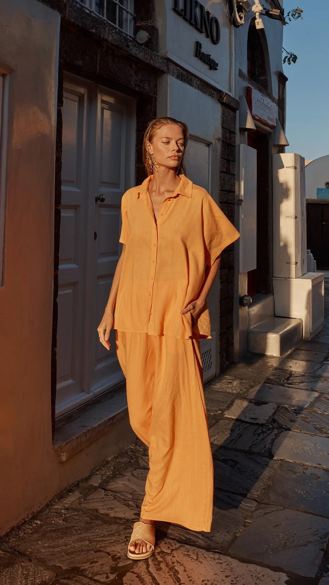 Kikodress - Pablo Top - Sunset Orange