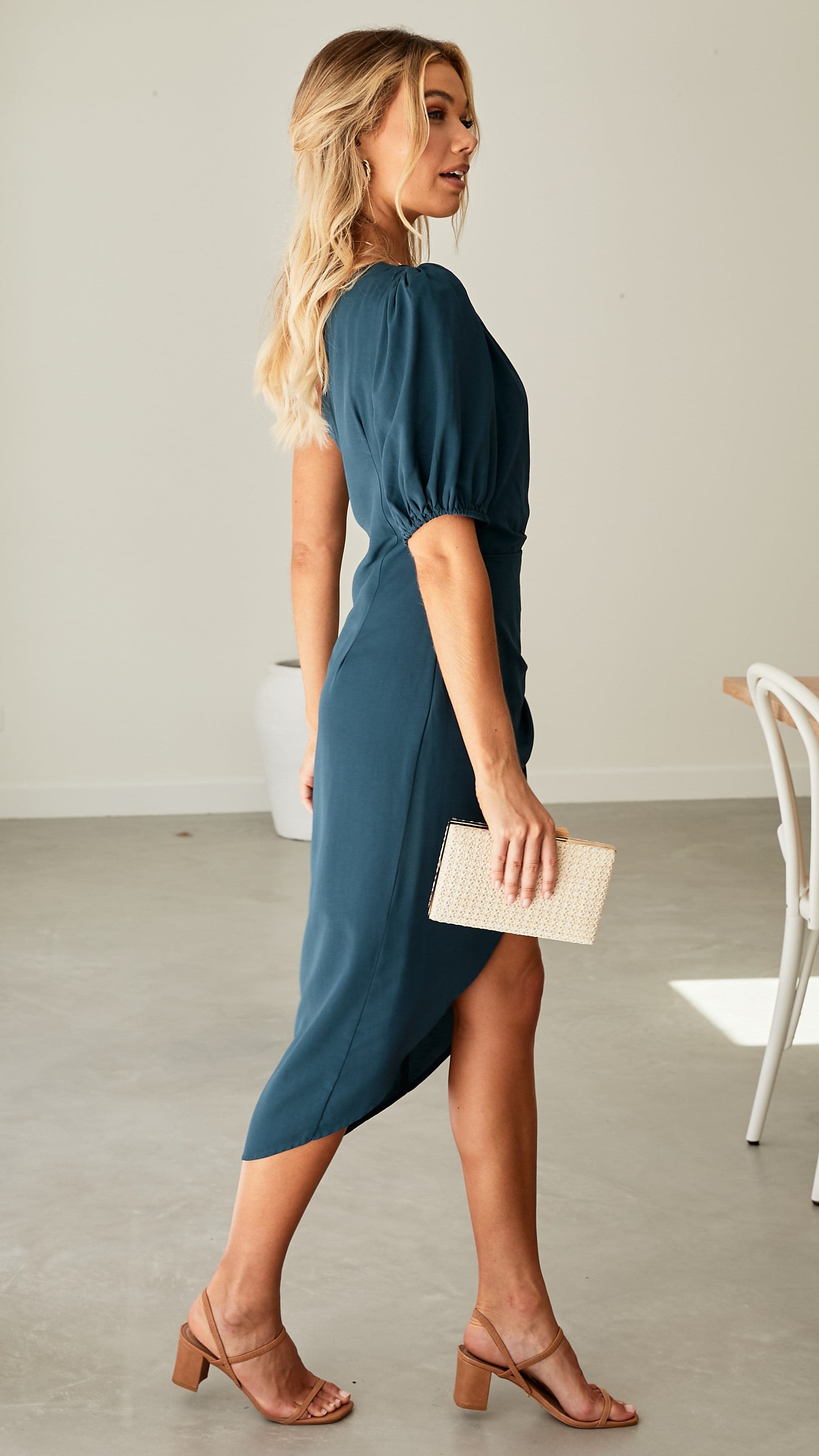 Kikodress - Gabriella Midi Dress - Teal