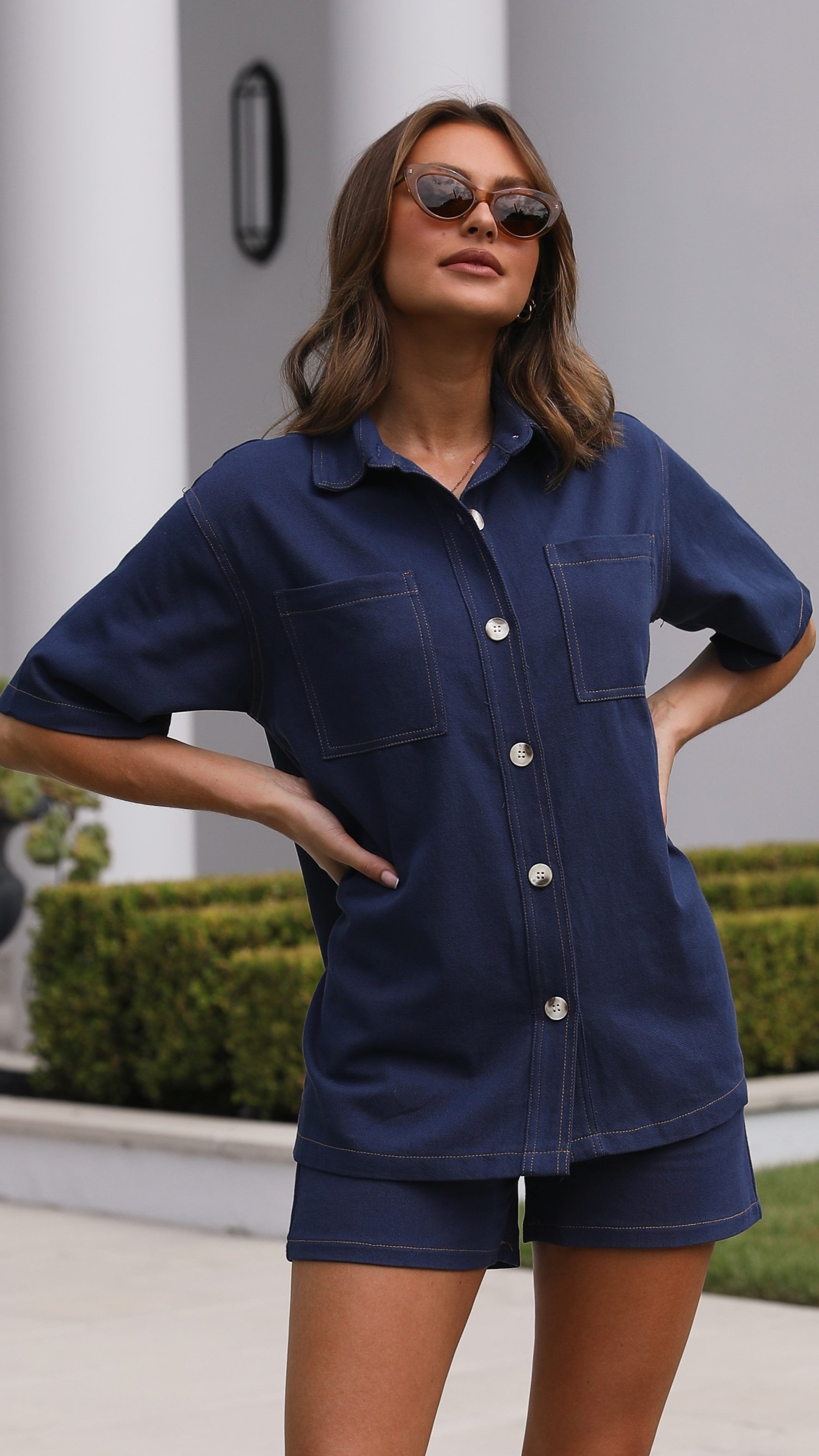 Kikodress - Morgana Denim Shirt - Dark Denim