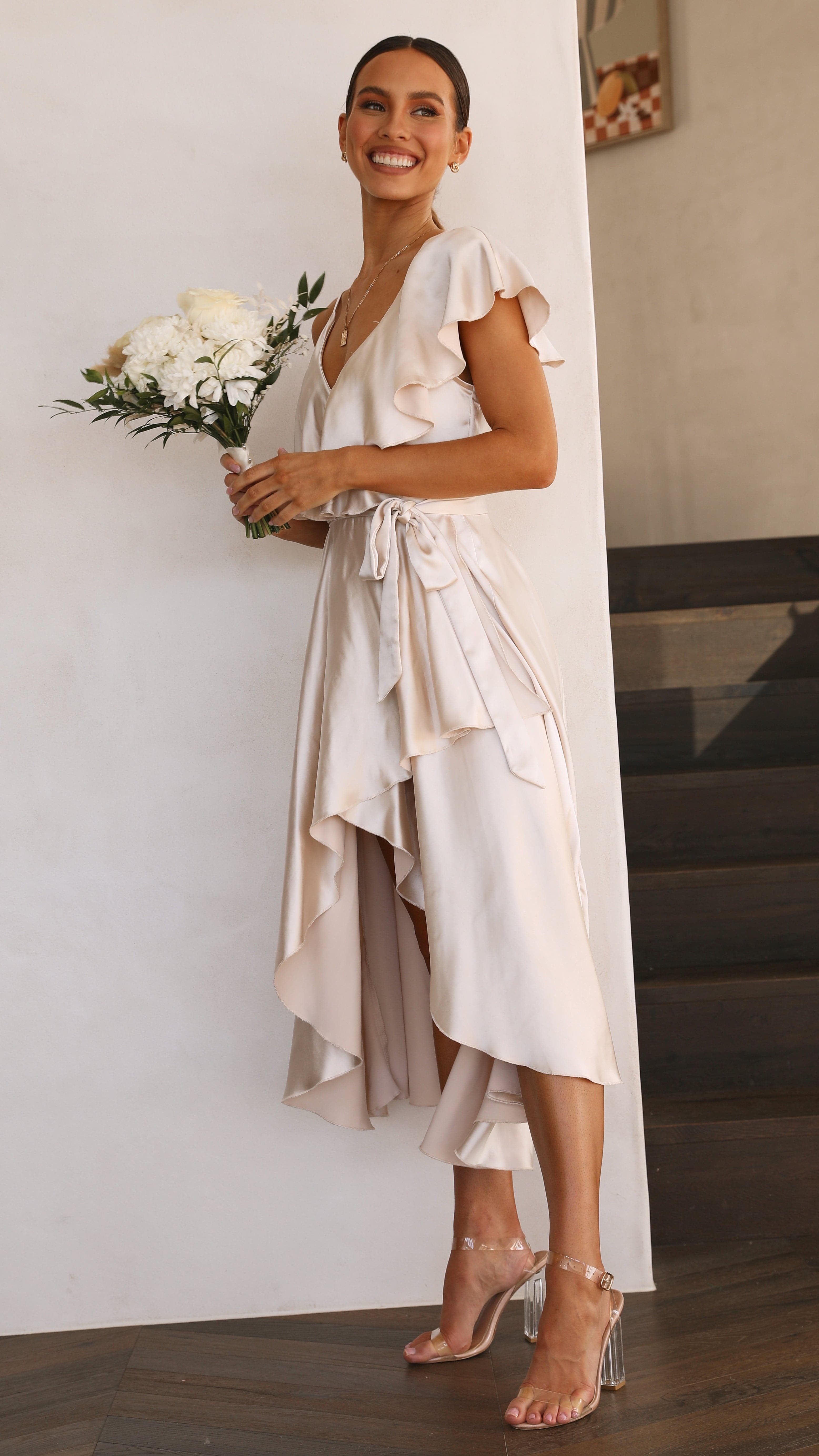 Kikodress - Jacinta Midi Dress - Champagne