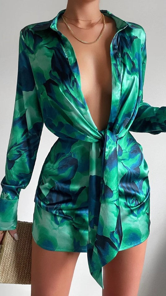 Kikodress - Ruby Calista Dress - Green Floral