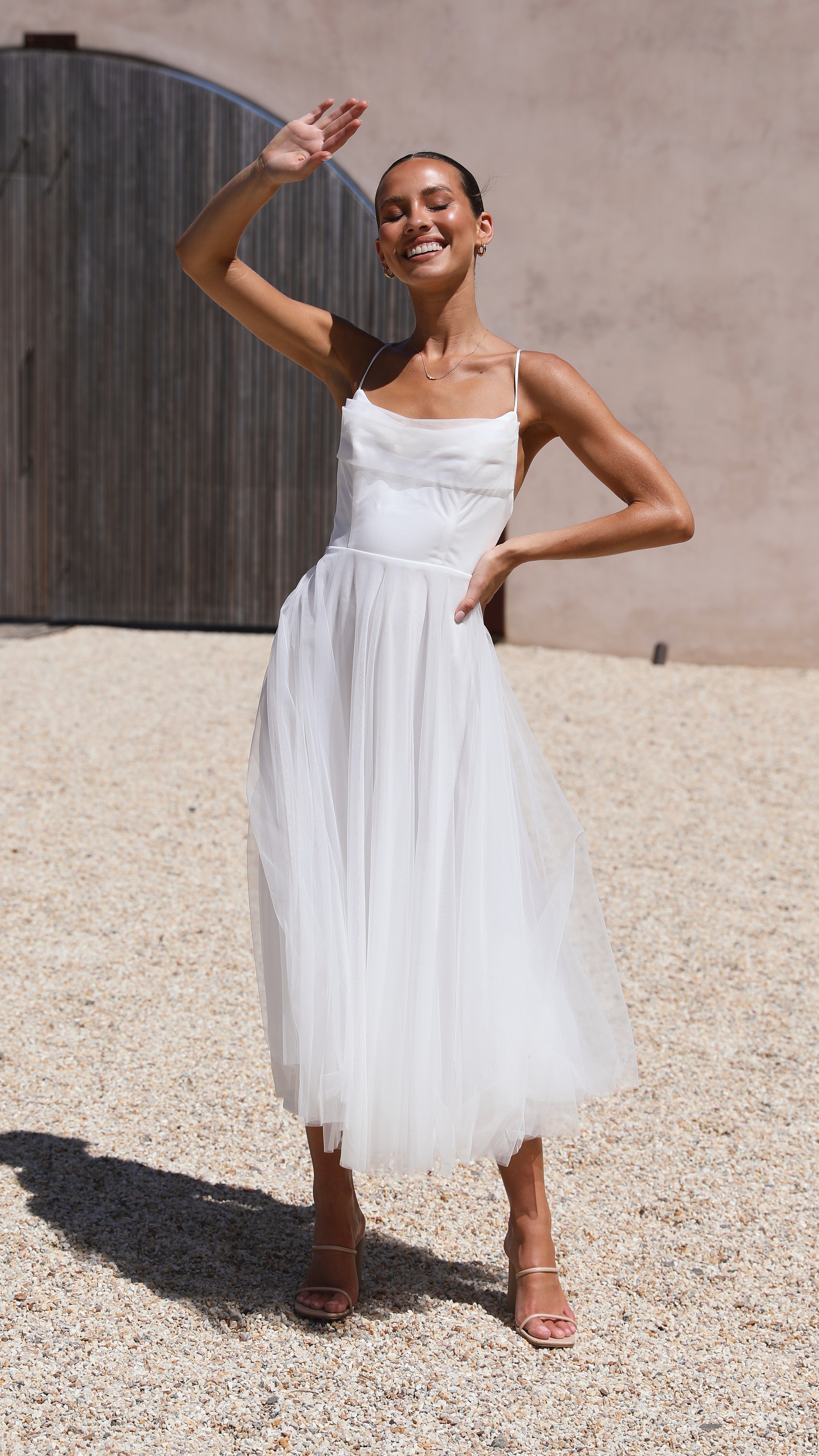 Kikodress - Belle Midi Dress - White