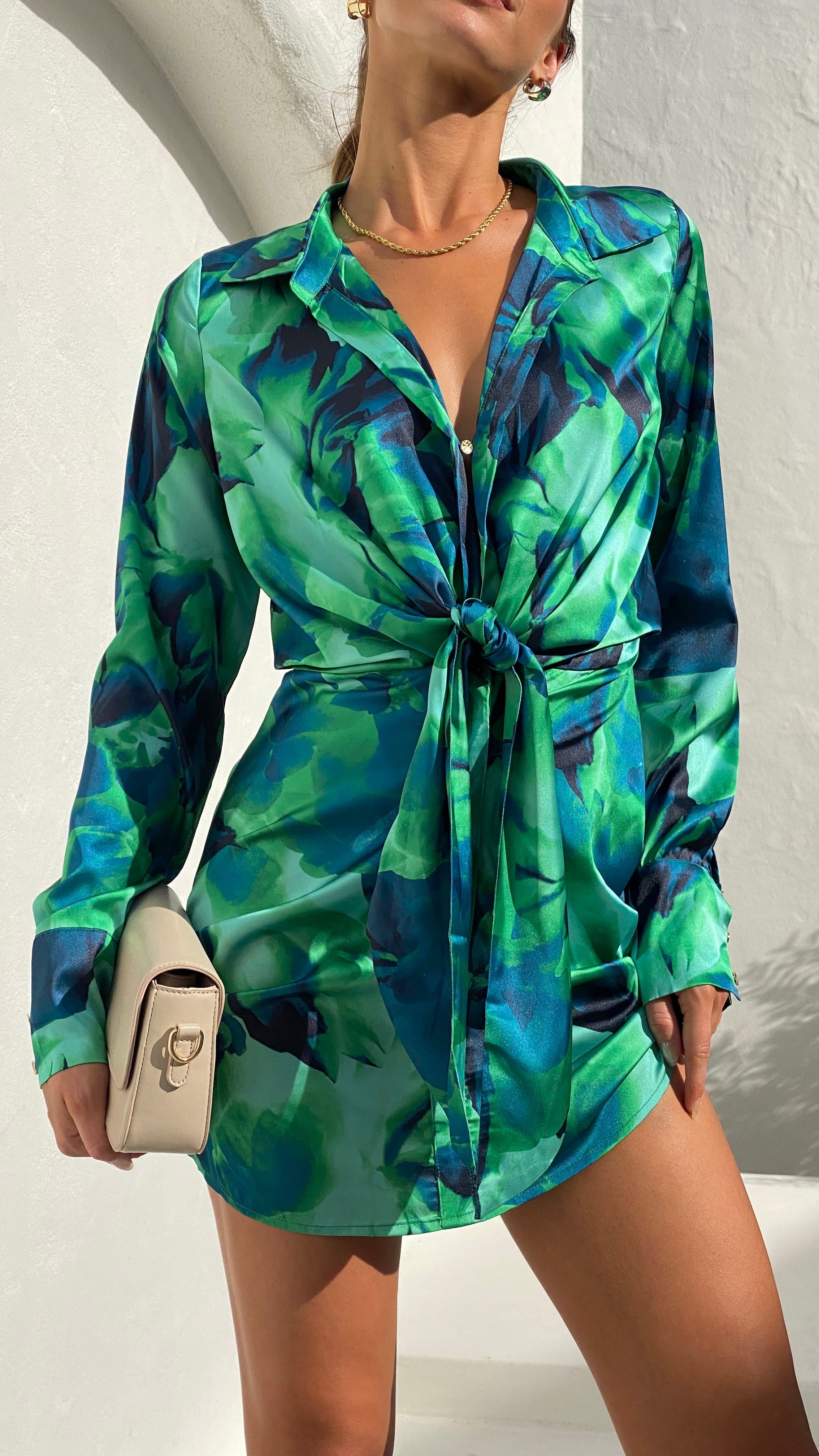 Kikodress - Ruby Calista Dress - Green Floral