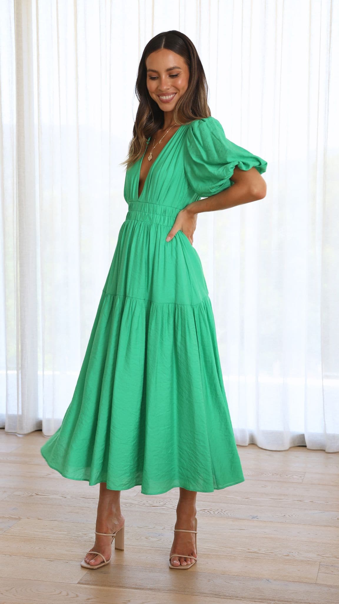 Kikodress - Erin Midi Dress - Green