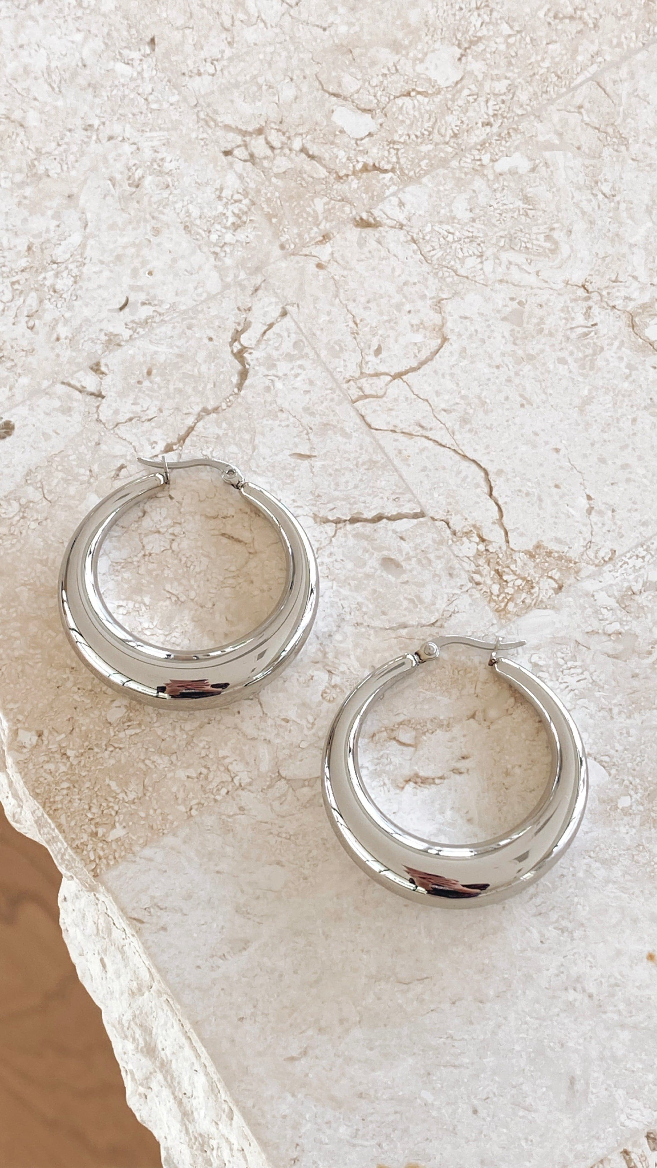 Kikodress - Large Essential Hoop - Silver