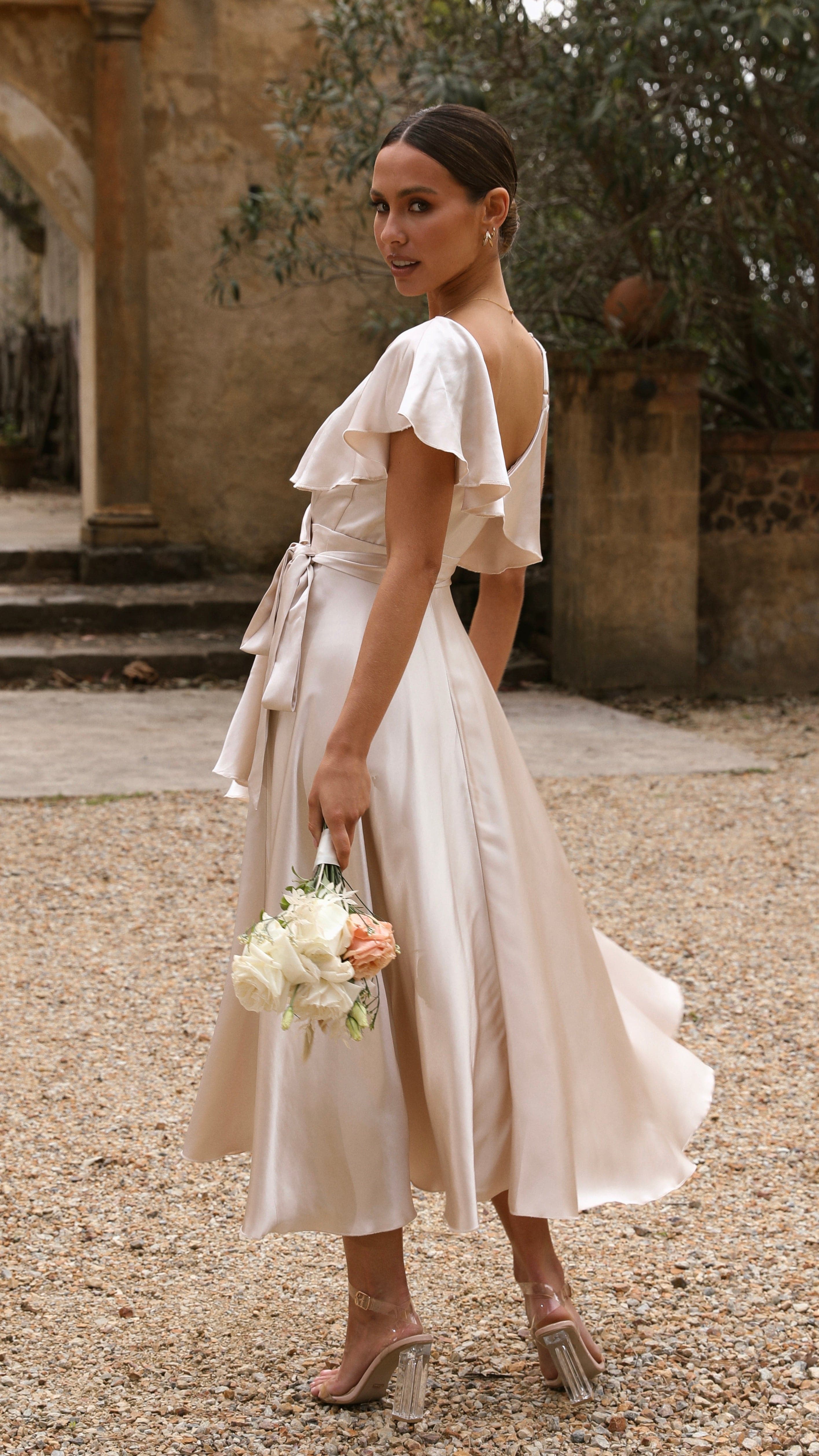 Kikodress - Jacinta Midi Dress - Champagne