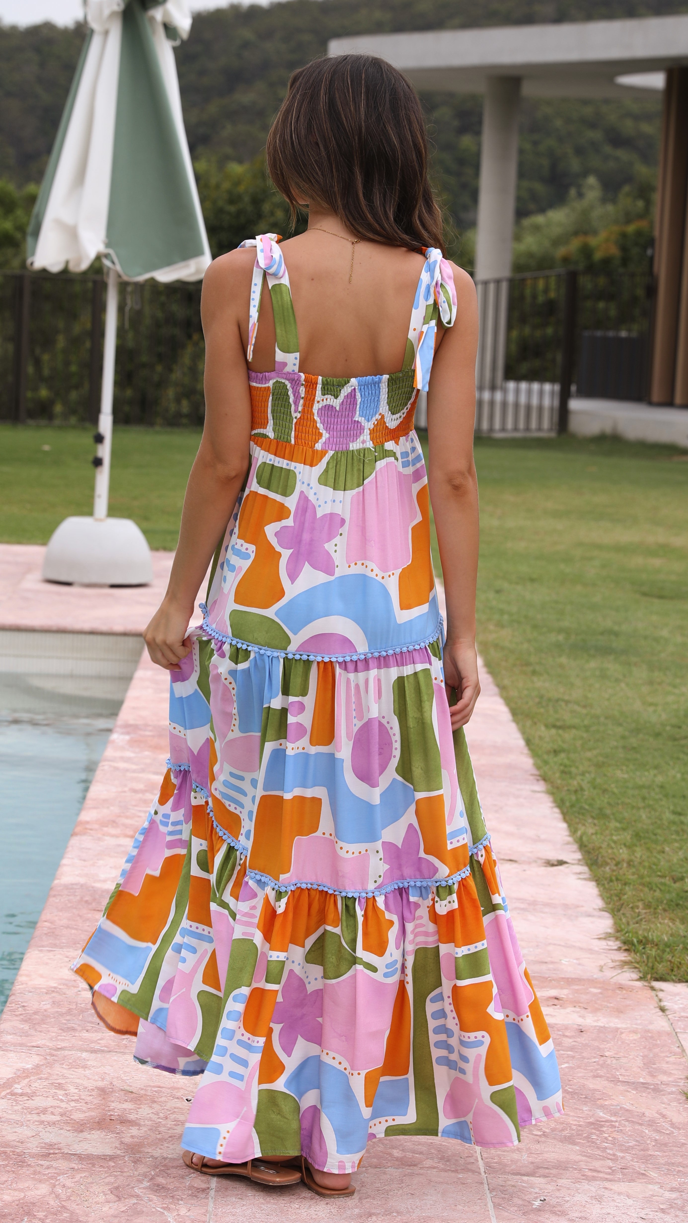 Kikodress - Adeline Maxi Dress - Pablo Print