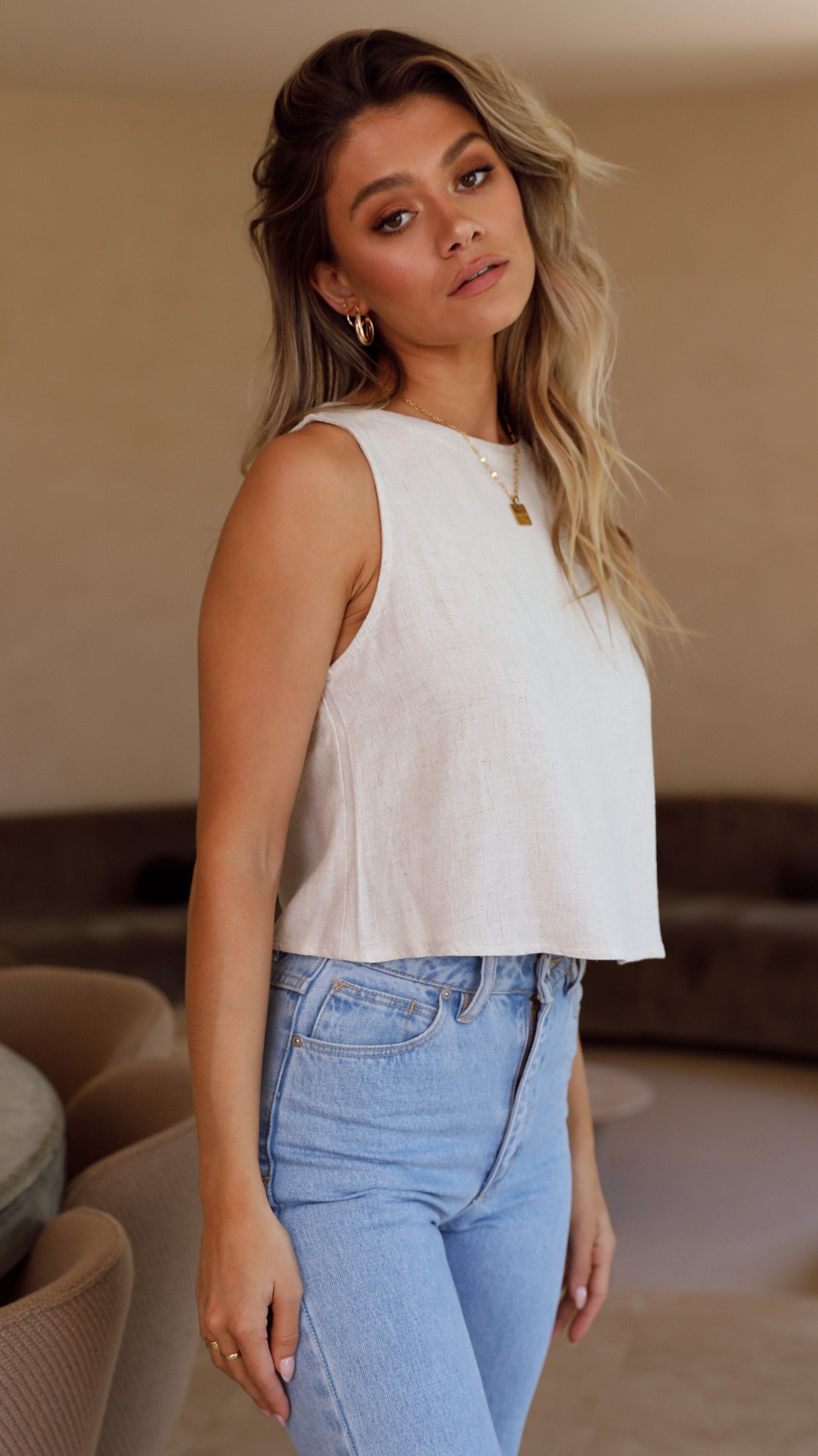 Kikodress - Persephone Crop Top - Natural