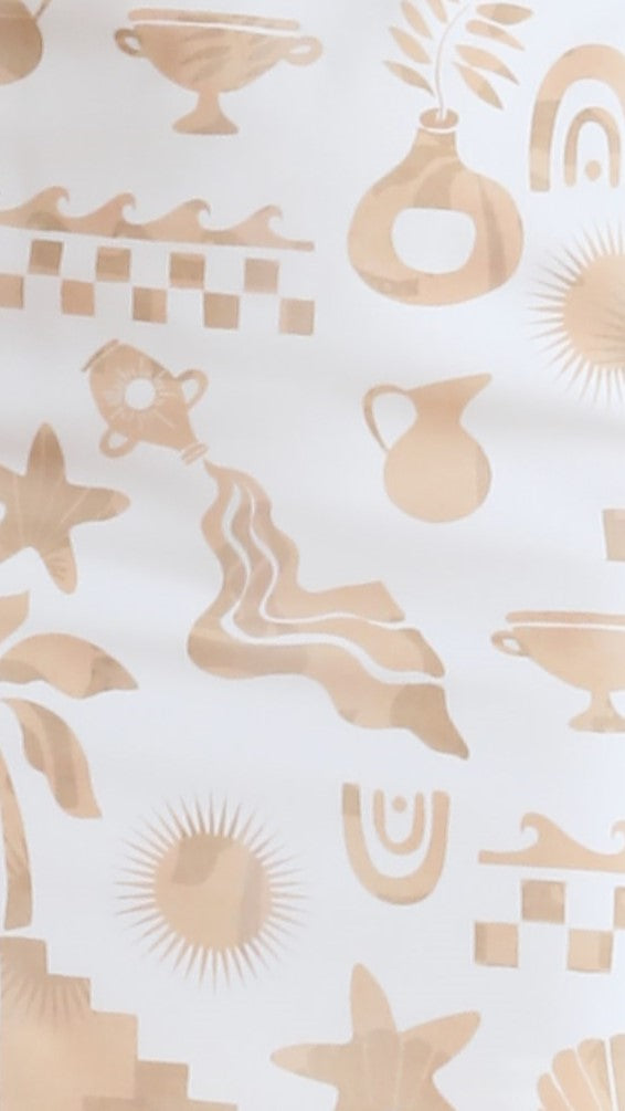 Kikodress - Cove Mini Dress - White/Sand