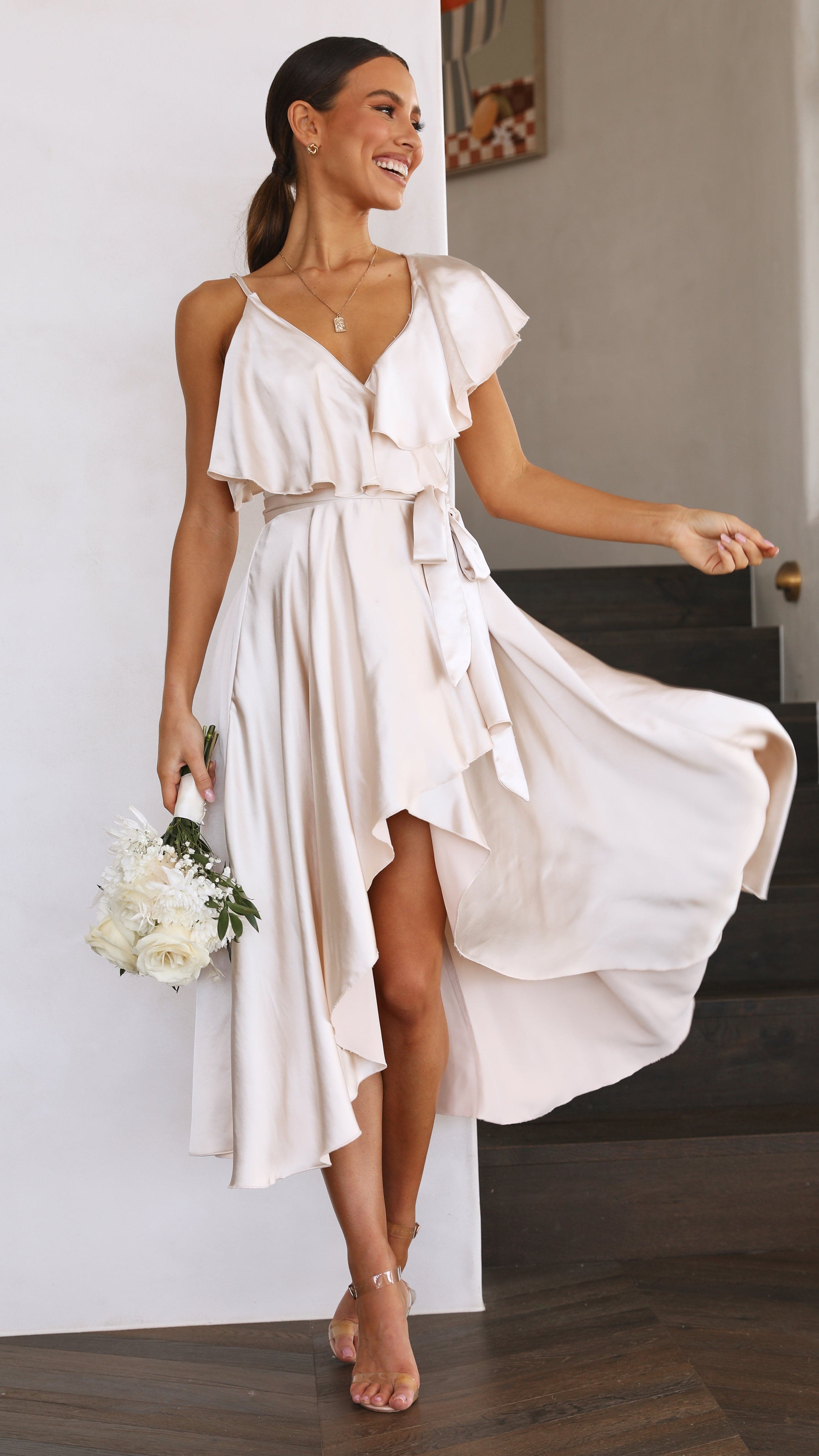 Kikodress - Jacinta Midi Dress - Champagne