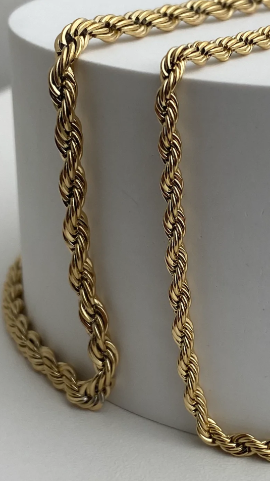 Kikodress - Twist Chain Necklace - Gold