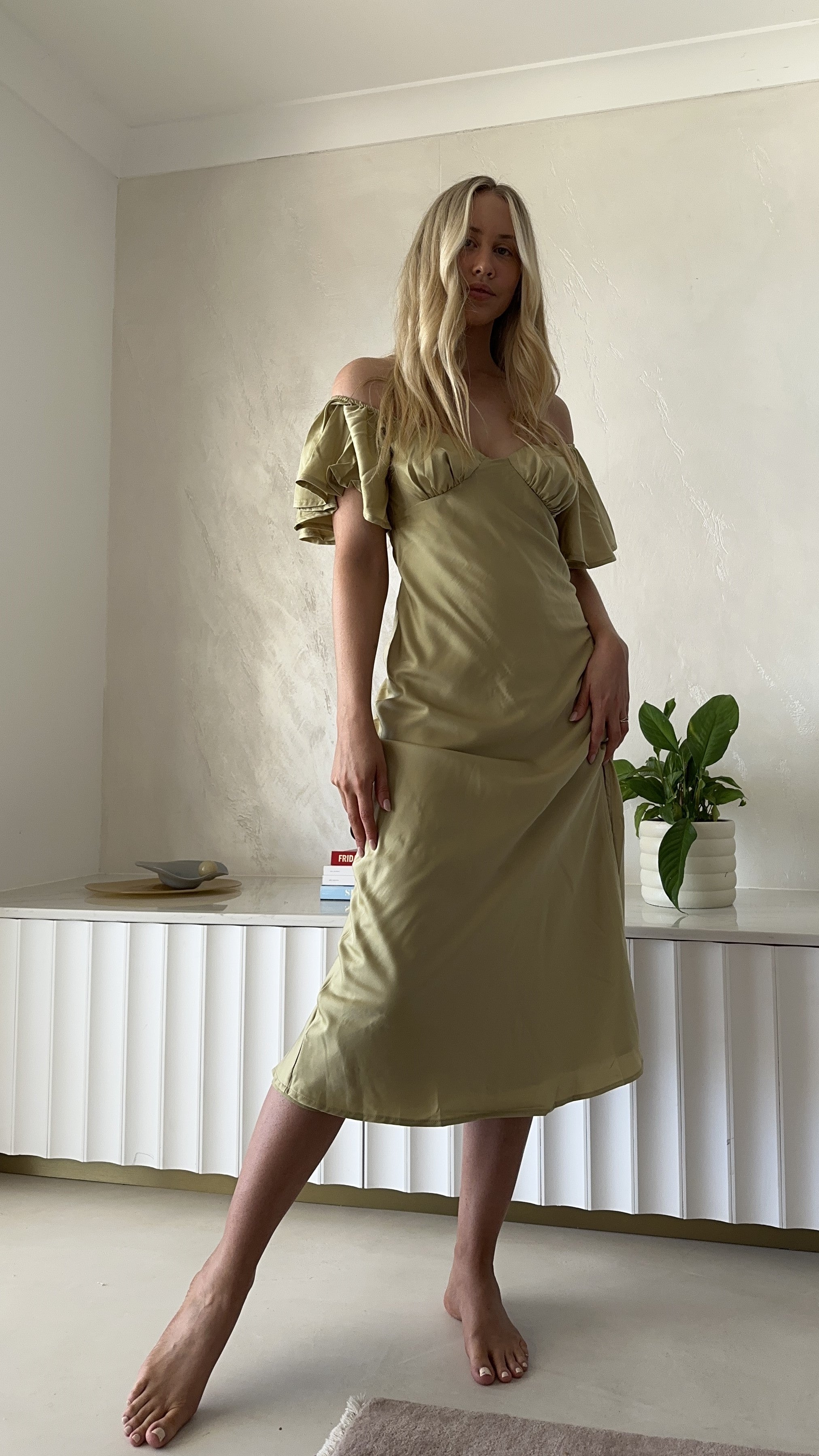 Kikodress - Louisa Midi Dress - Olive