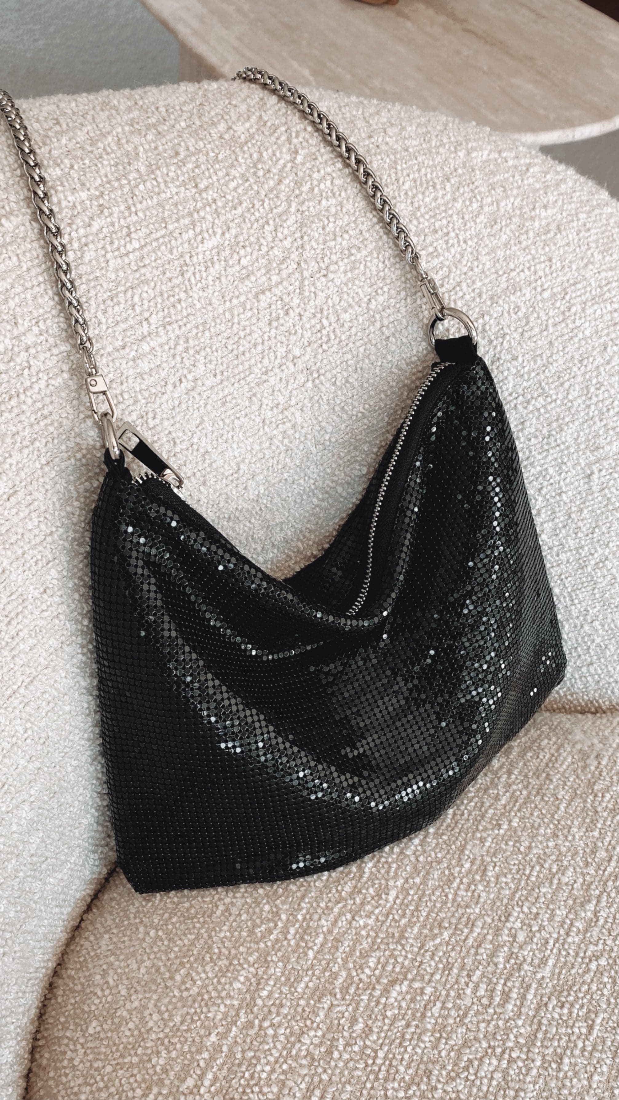 Kikodress - Chain Mesh Bag - Black