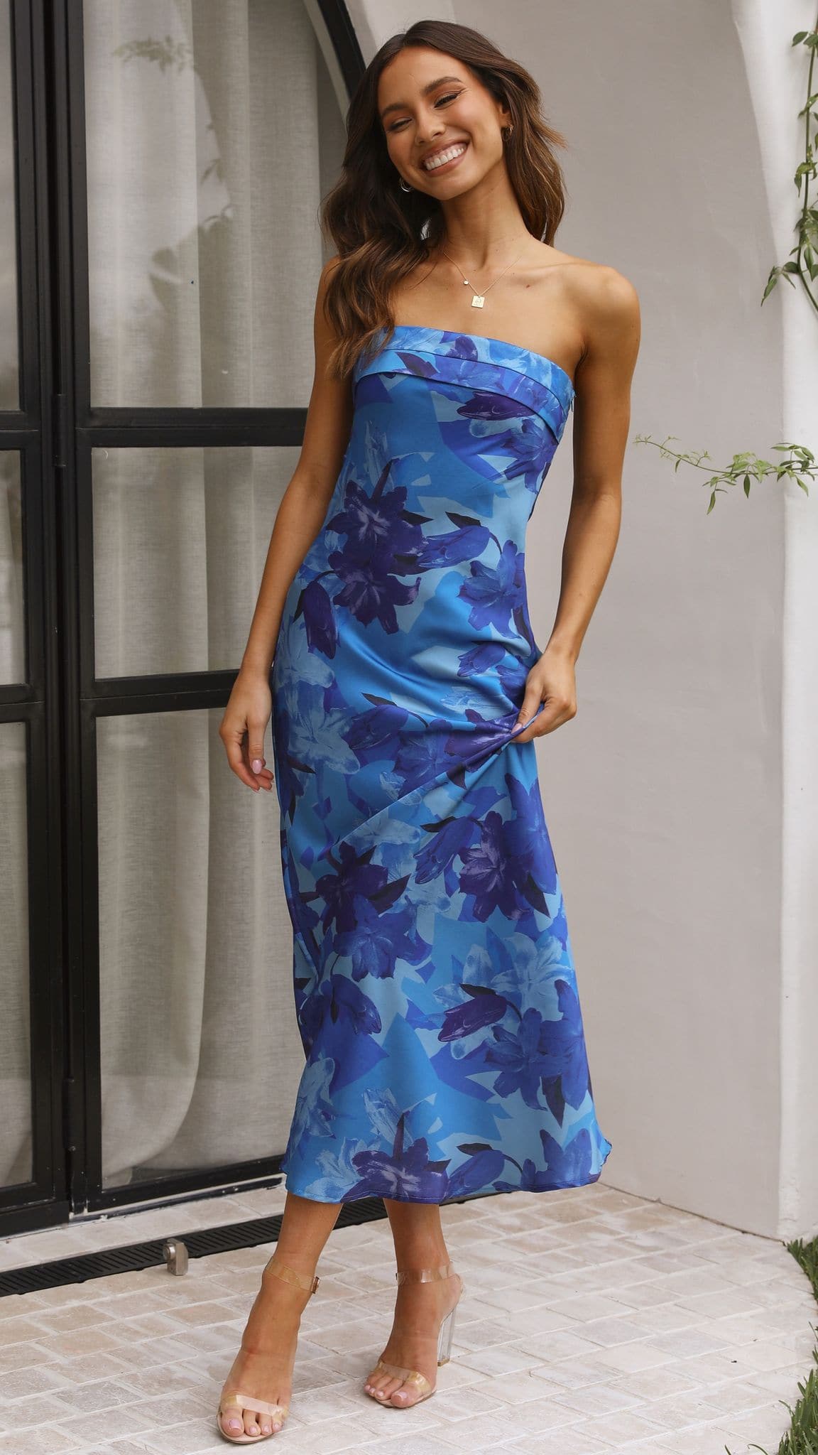Kikodress - Miya Maxi Dress - Blue Floral