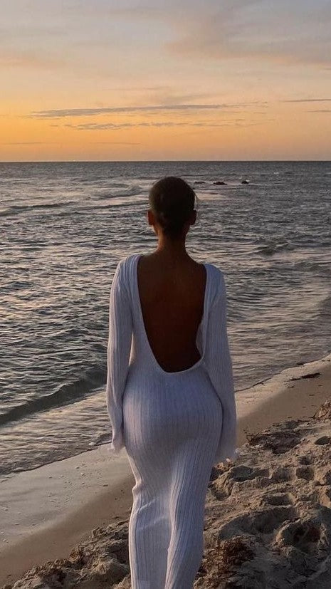 Kikodress - Baha Long Sleeve Dress - White