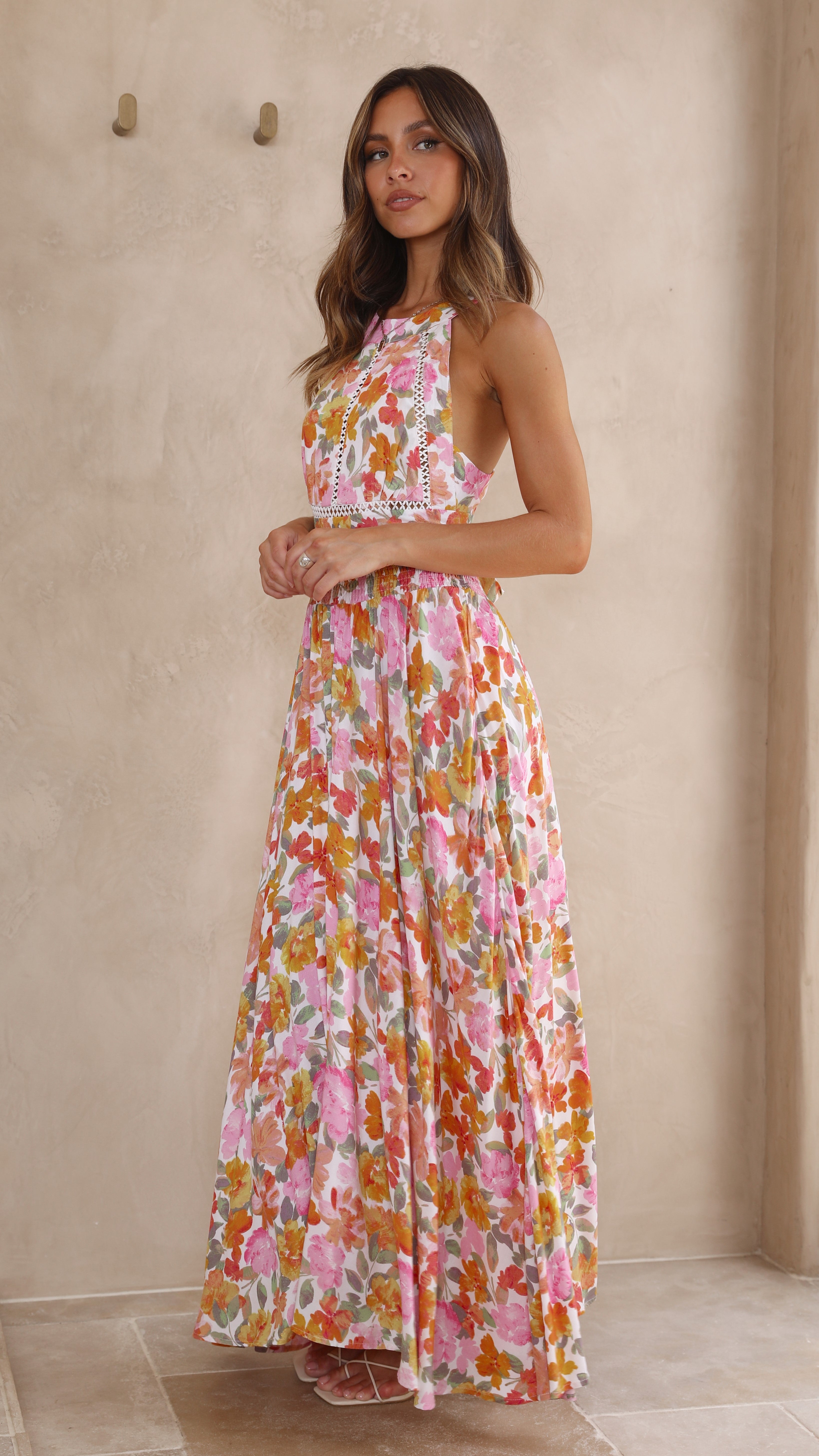 Kikodress - Alysson Maxi Dress - Pink Floral