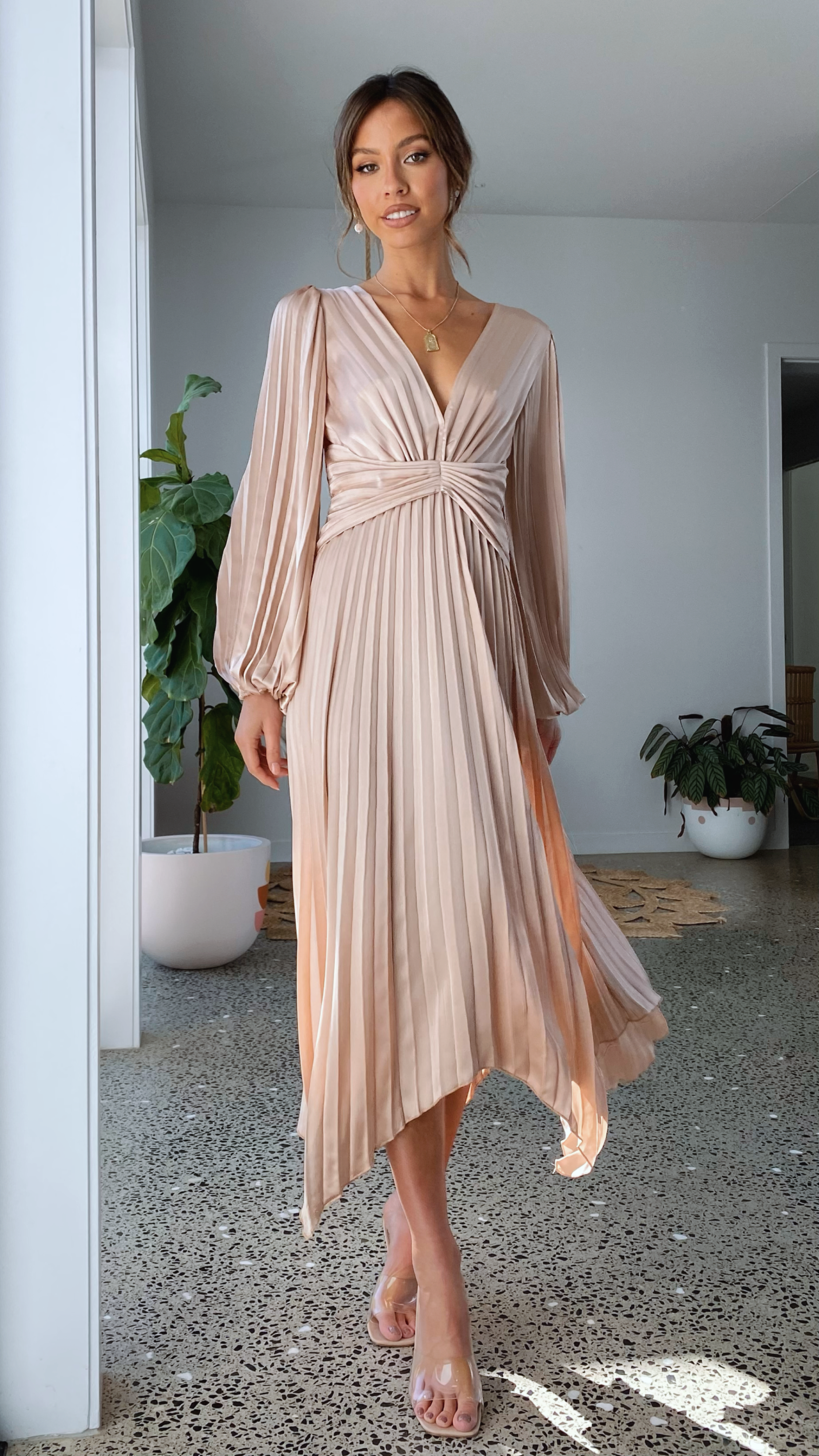 Kikodress - Angelina Midi Dress - Champagne