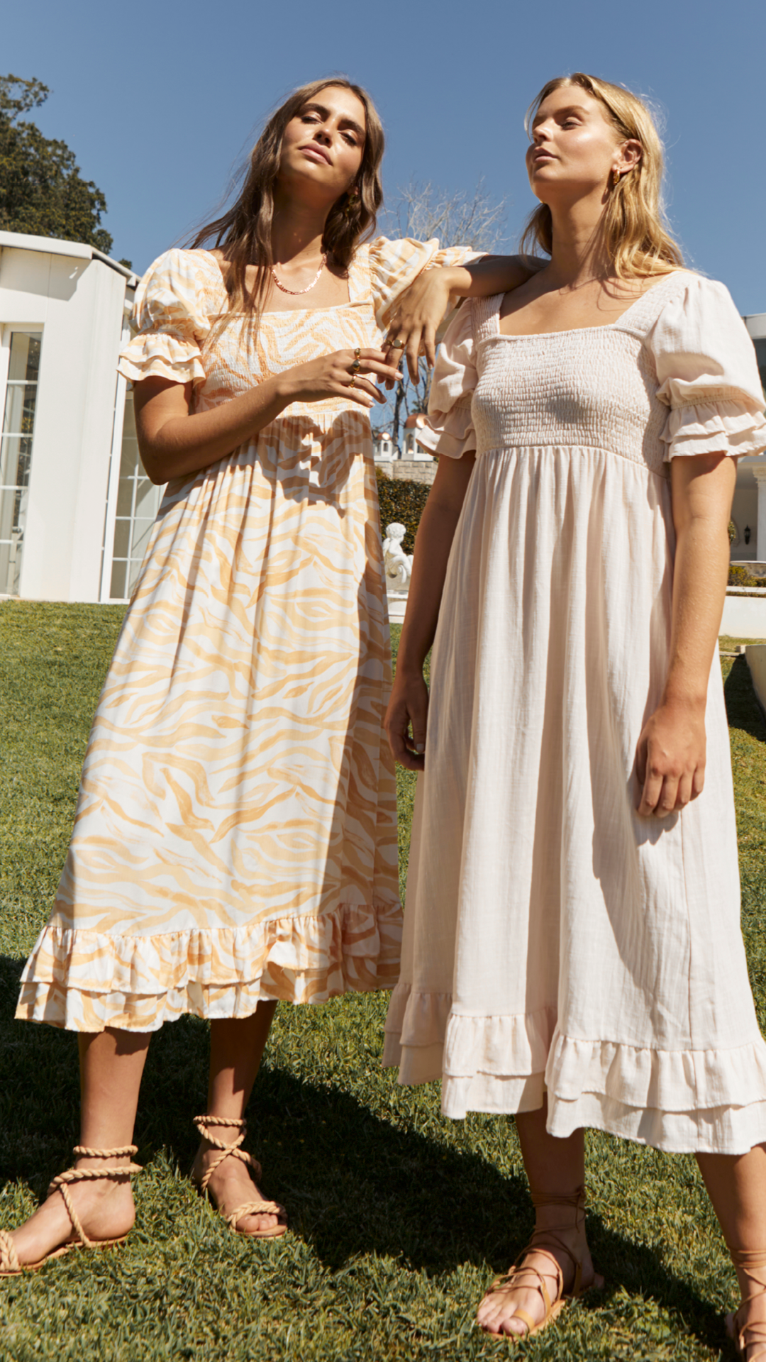 Kikodress - Gia Midi Dress - Orange Wave