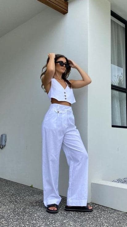 Kikodress - Eve Vest Top - White