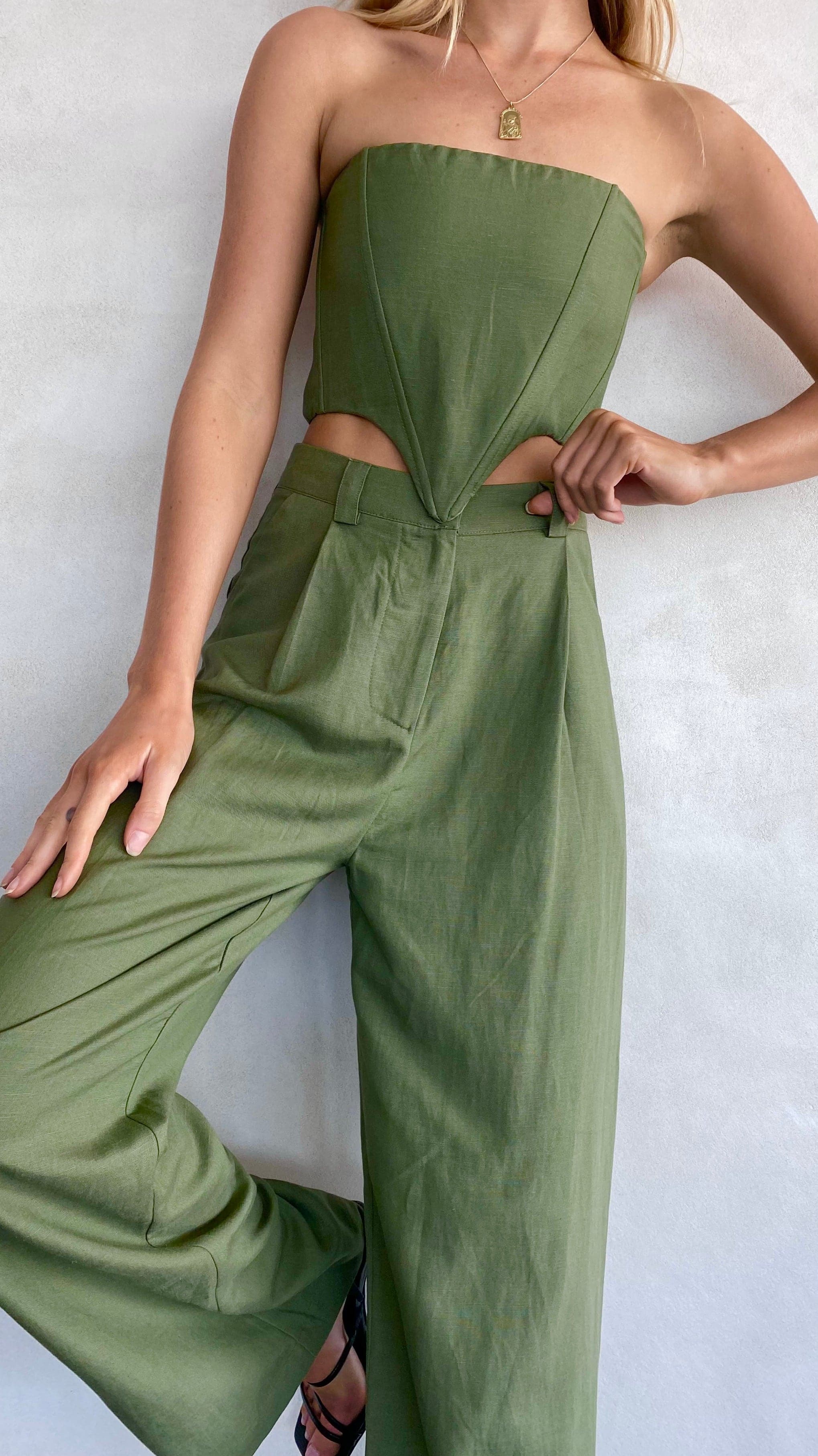 Kikodress - Lioness LA Quinta Pants- Khaki