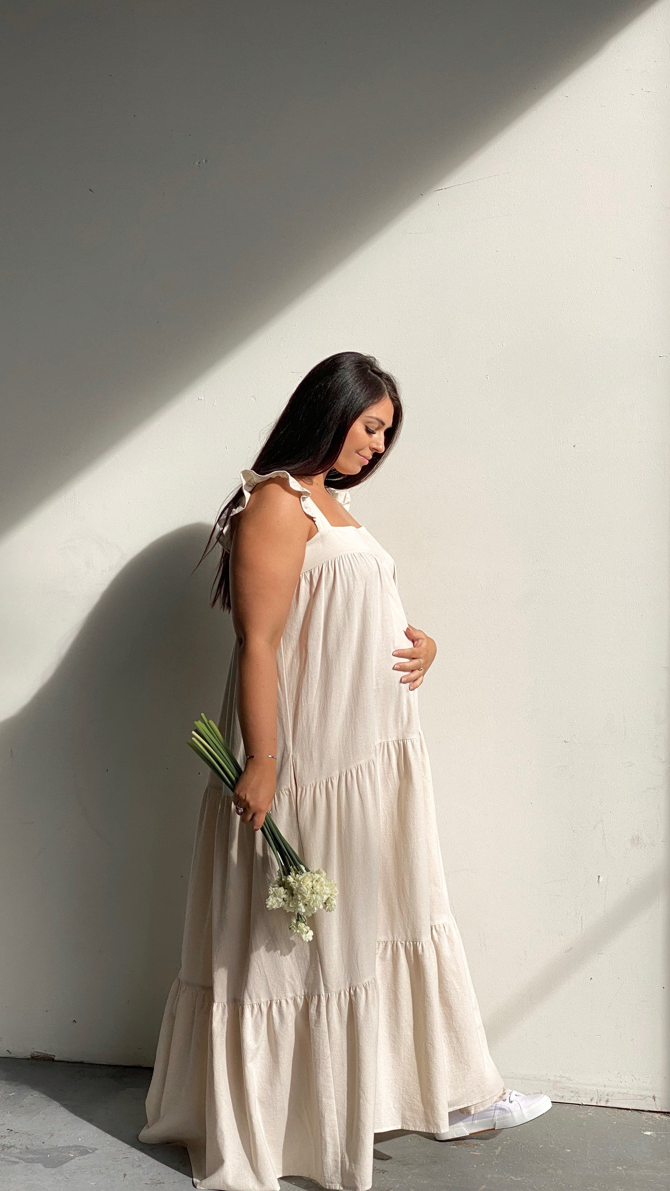 Kikodress - Kahlo Maxi Dress - Natural Oatley Print