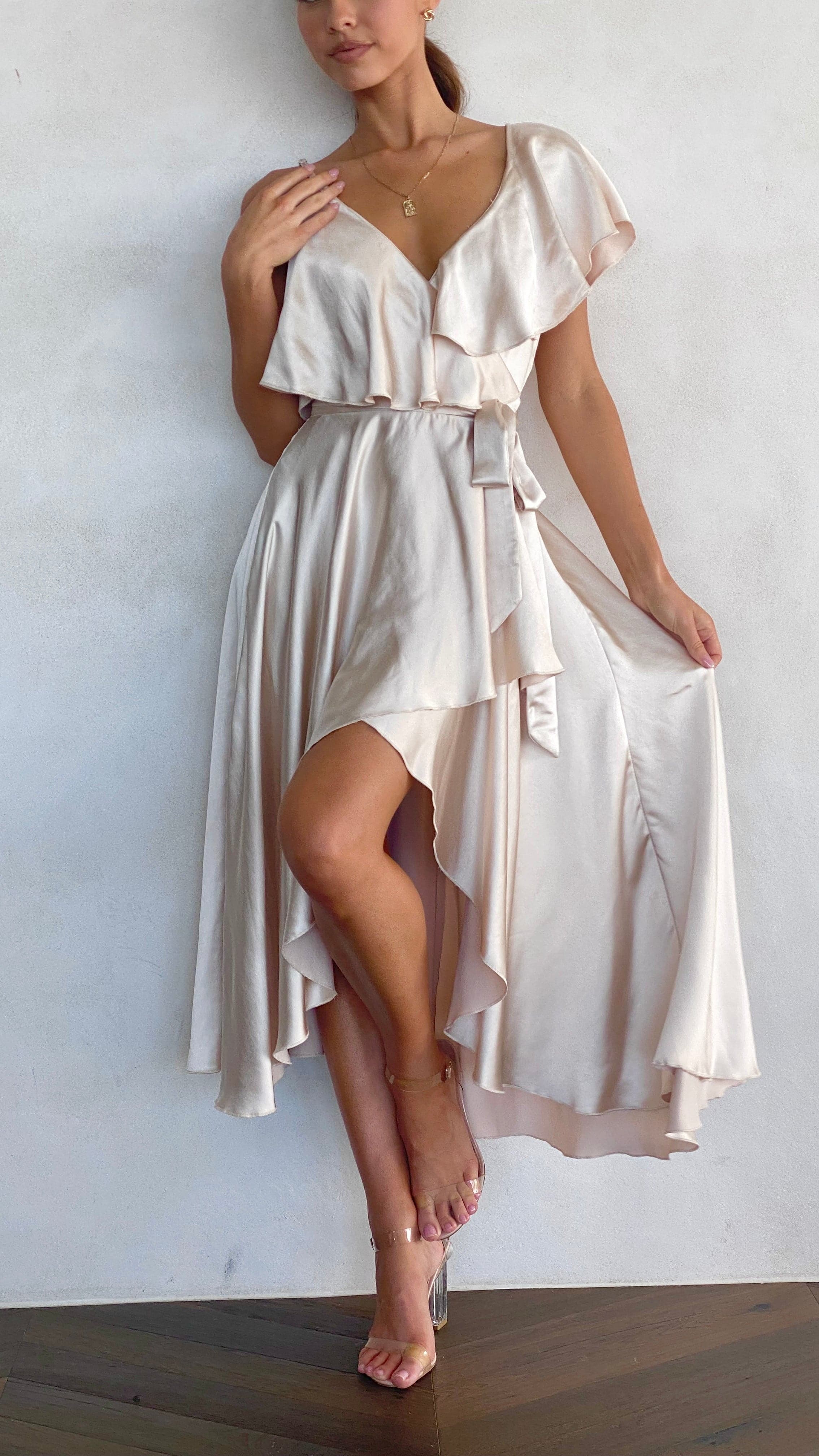 Kikodress - Jacinta Midi Dress - Champagne