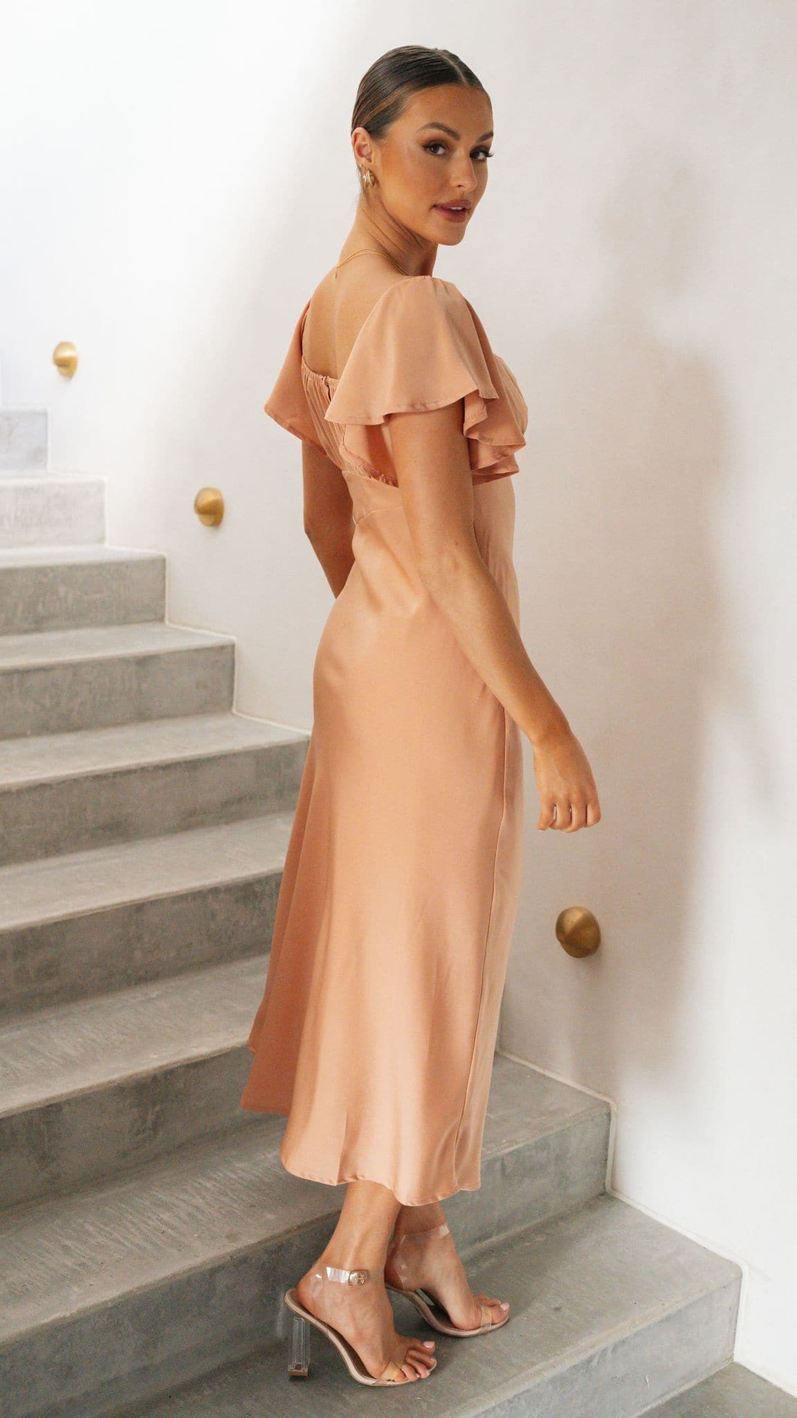 Kikodress - Louisa Midi Dress - Peach