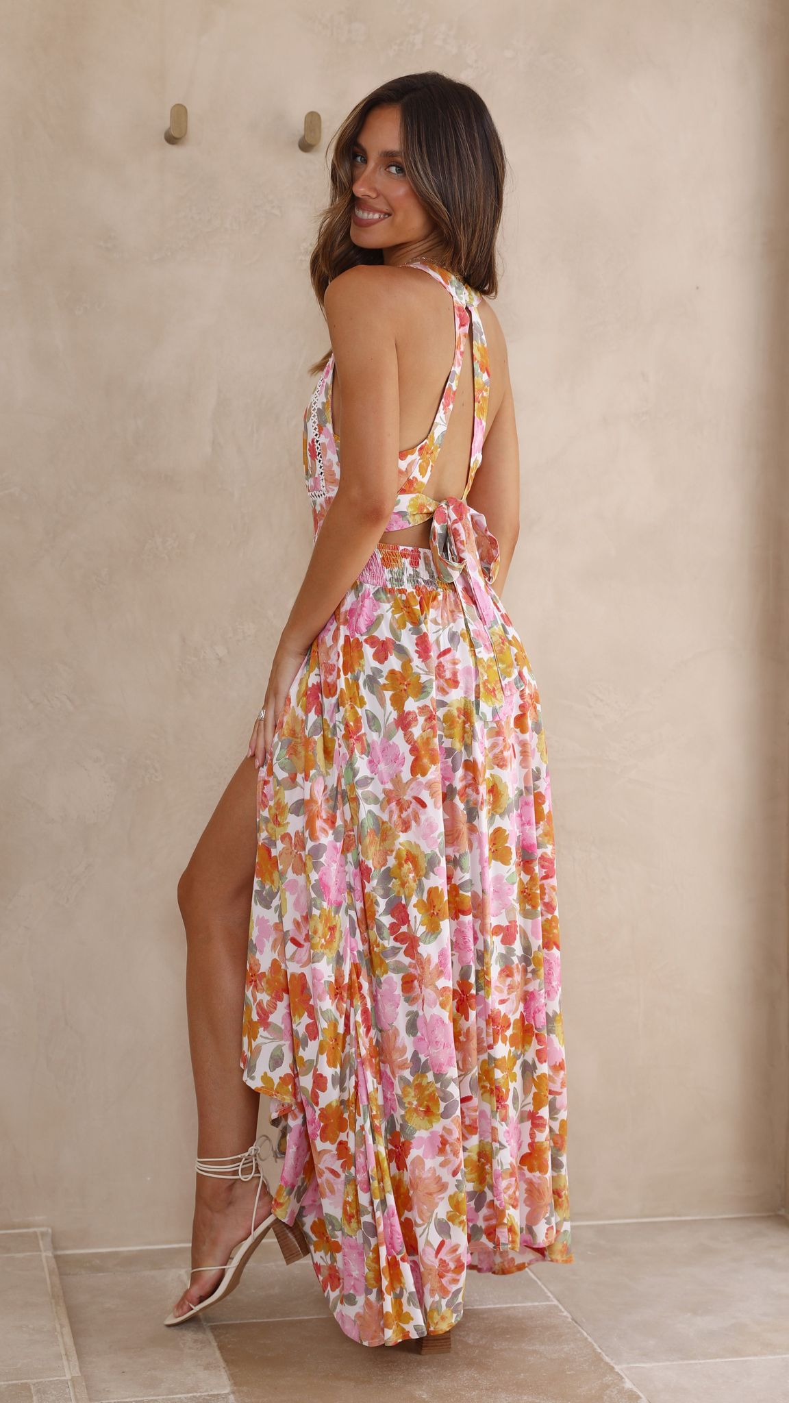 Kikodress - Alysson Maxi Dress - Pink Floral