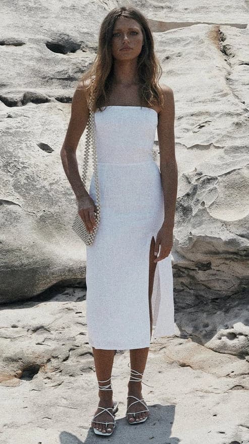 Kikodress - Serena Midi Dress - White