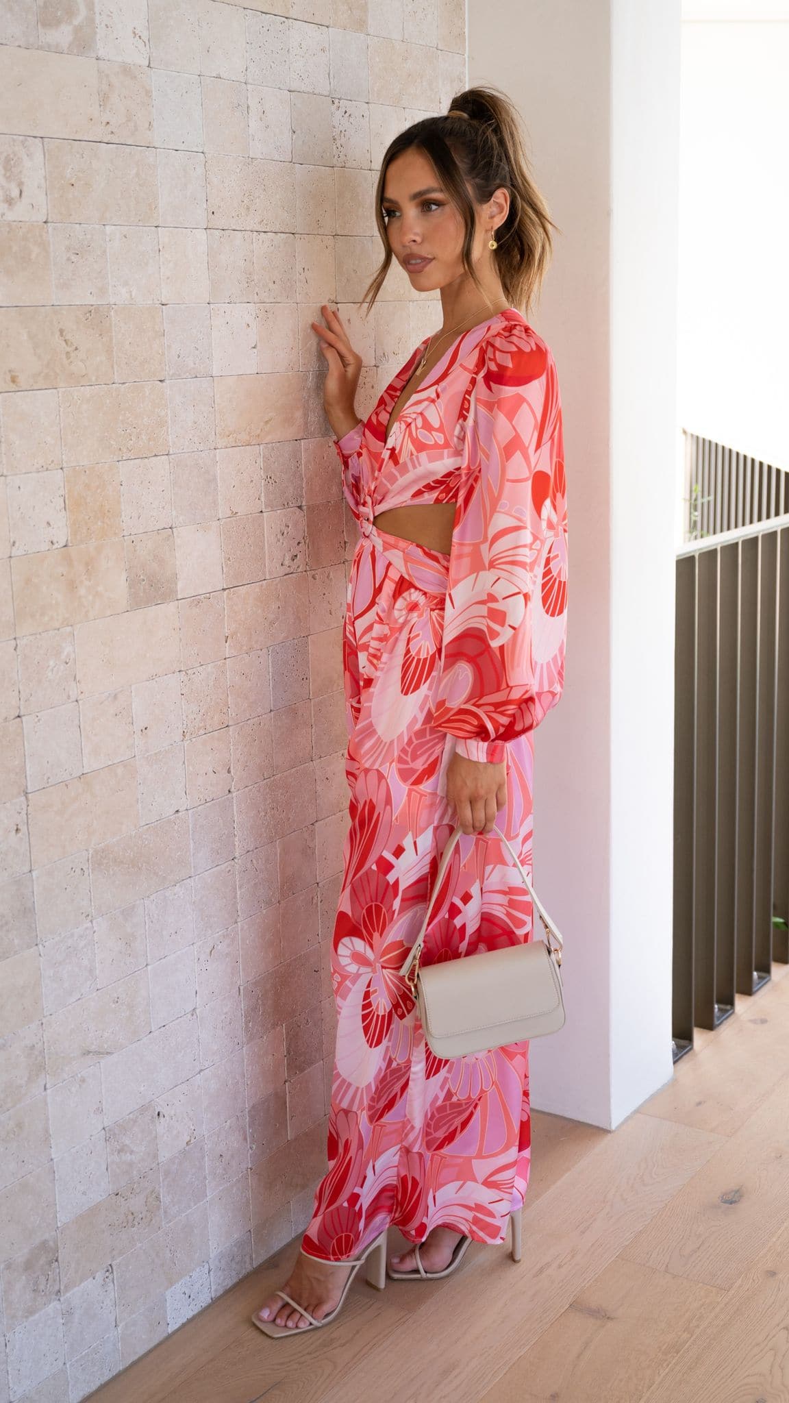 Kikodress - Angela Jumpsuit - Pink Floral