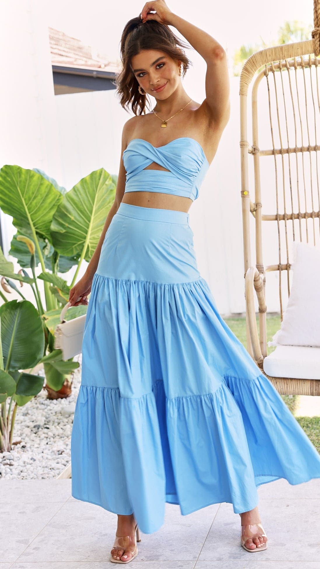 Kikodress - Ayla Maxi Skirt - Periwinkle Blue