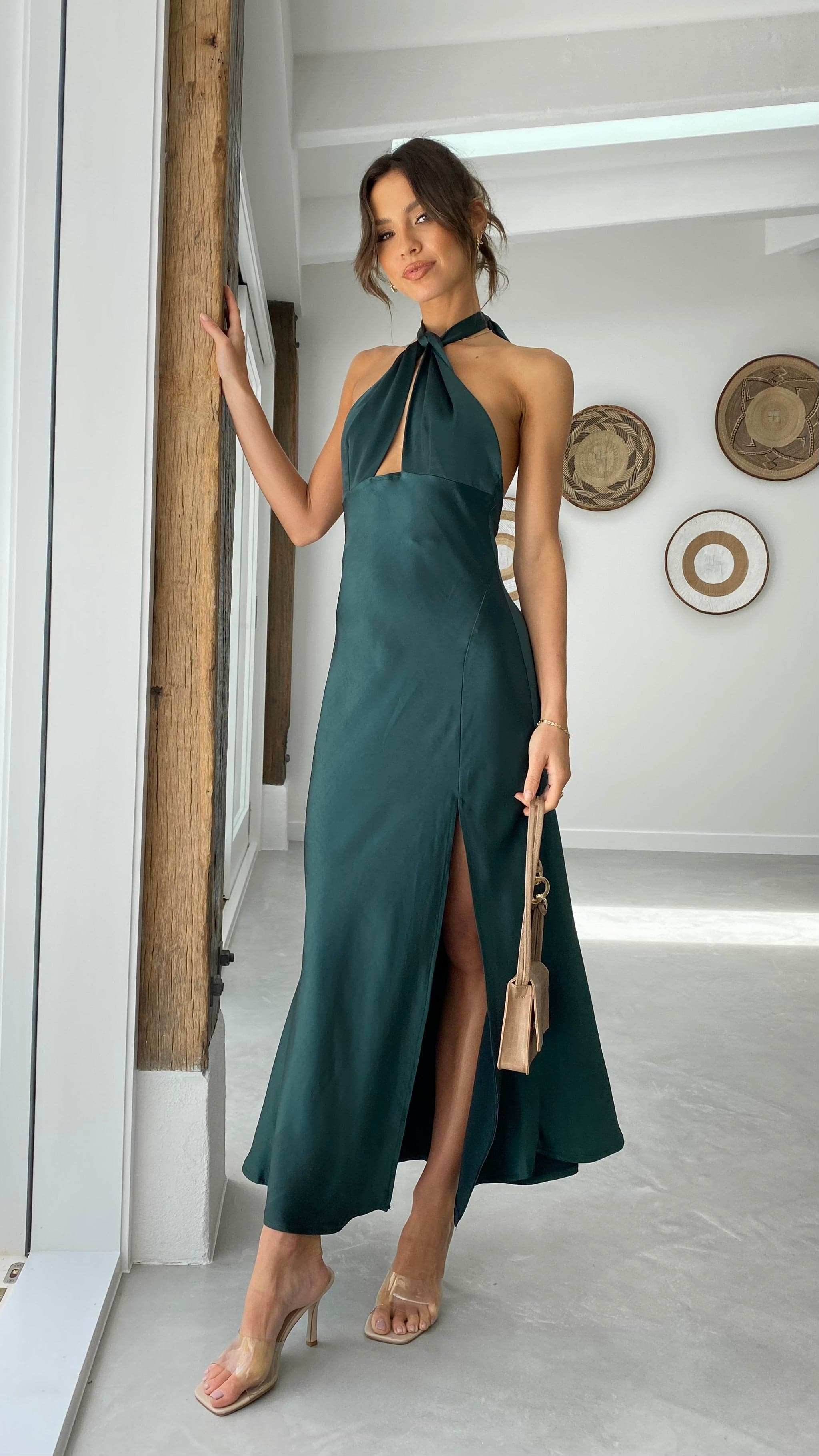 Kikodress - Amalia Maxi Dress - Forest Green